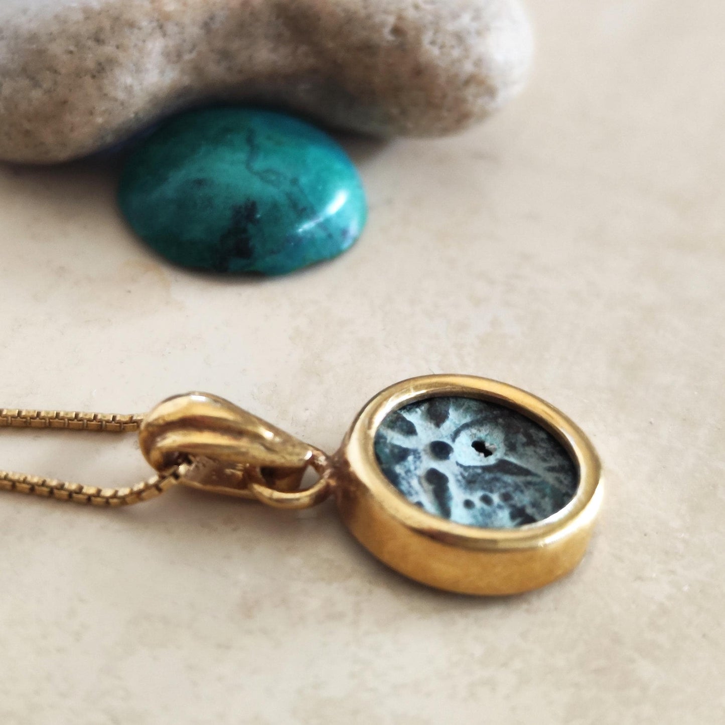 Widow's Mite Coin Necklace: Authentic Ancient Coin, 18K Gold-Plated Sterling Silver Barr Designs