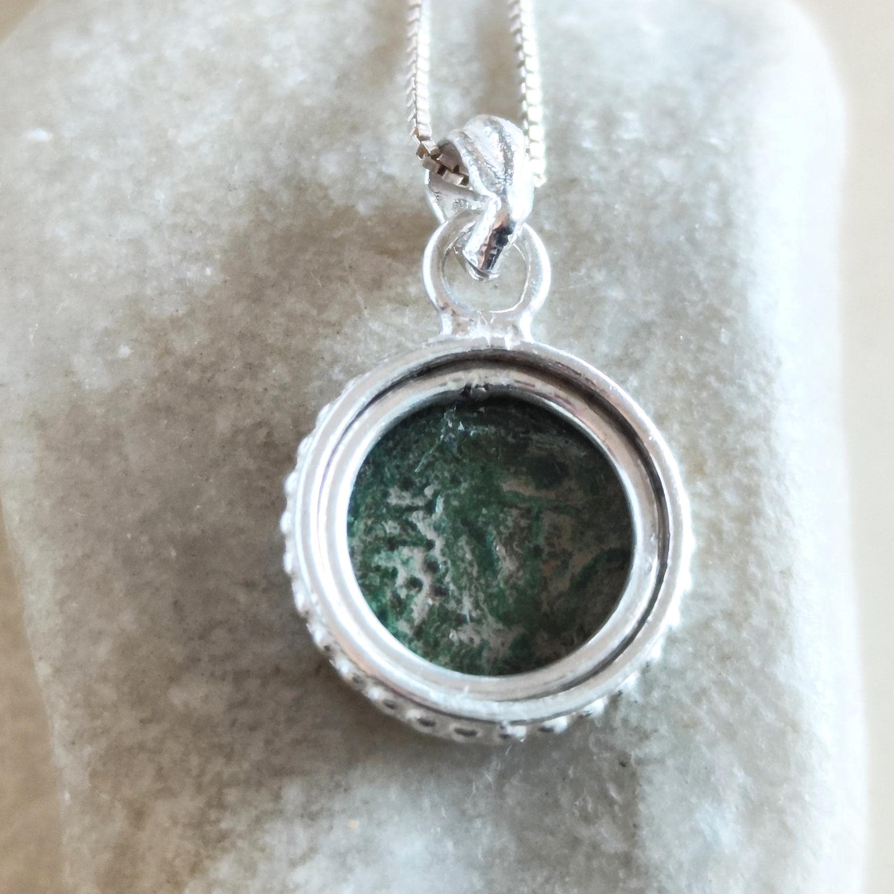 Real Antique Widow's Mite Coin Silver Necklace, Biblical Christian Small Medallion Barr Designs
