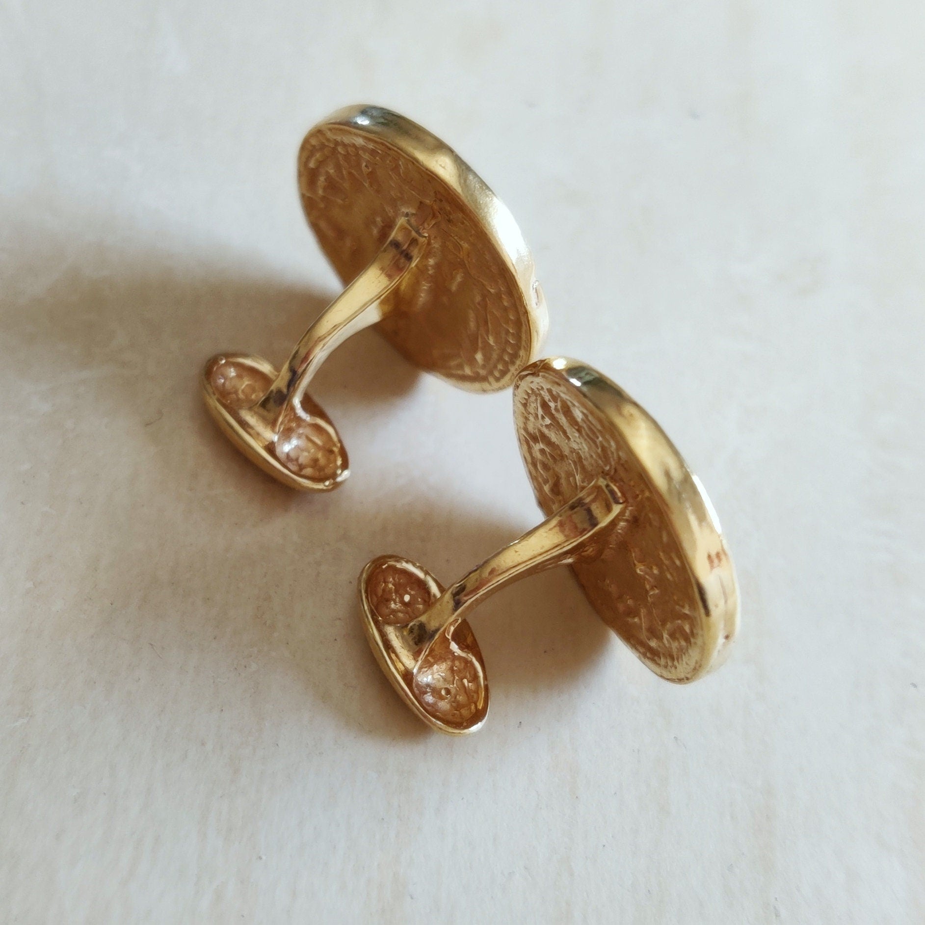 Gold Plated Coin Cufflinks, Jewish Revolt Half Shekel Replica, Israeli Jewelry Barr Designs