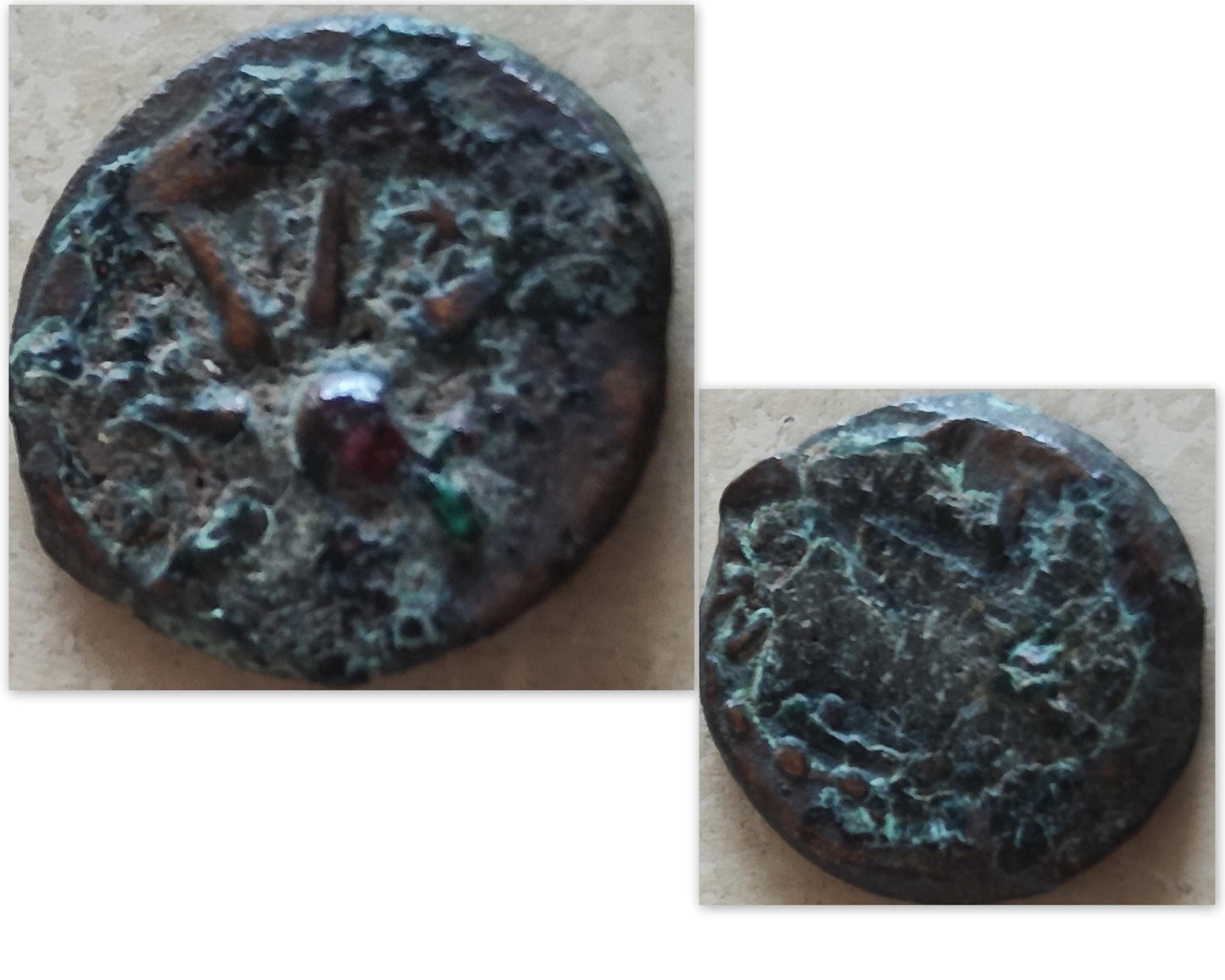 Widow's Mite Pendant, Genuine Ancient Coin Necklace, Vintage Gold Plated Small Coin Pendant, Widow Mite Jewelry, Jesus Christ Antique Coin