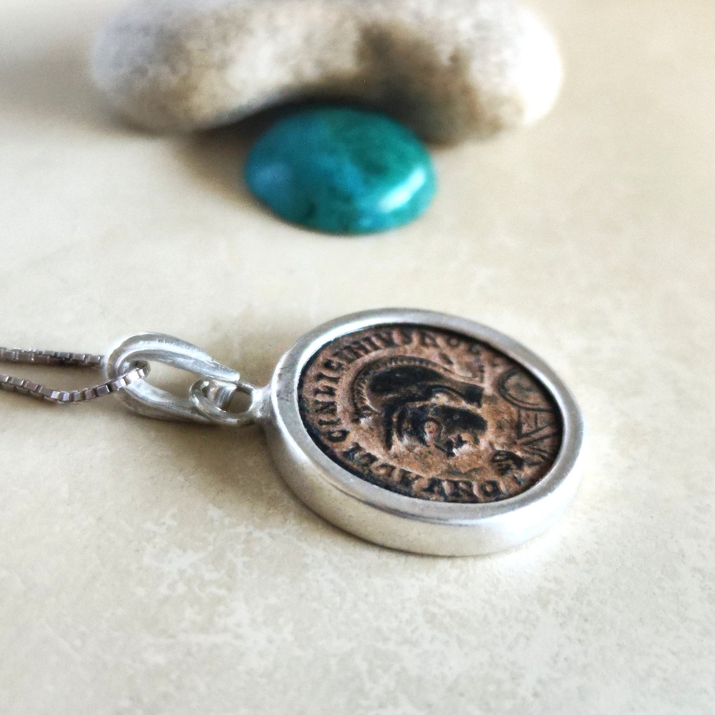Roman Coin Necklace: Emperor Licinius I, Sterling Silver Medallion Barr Designs