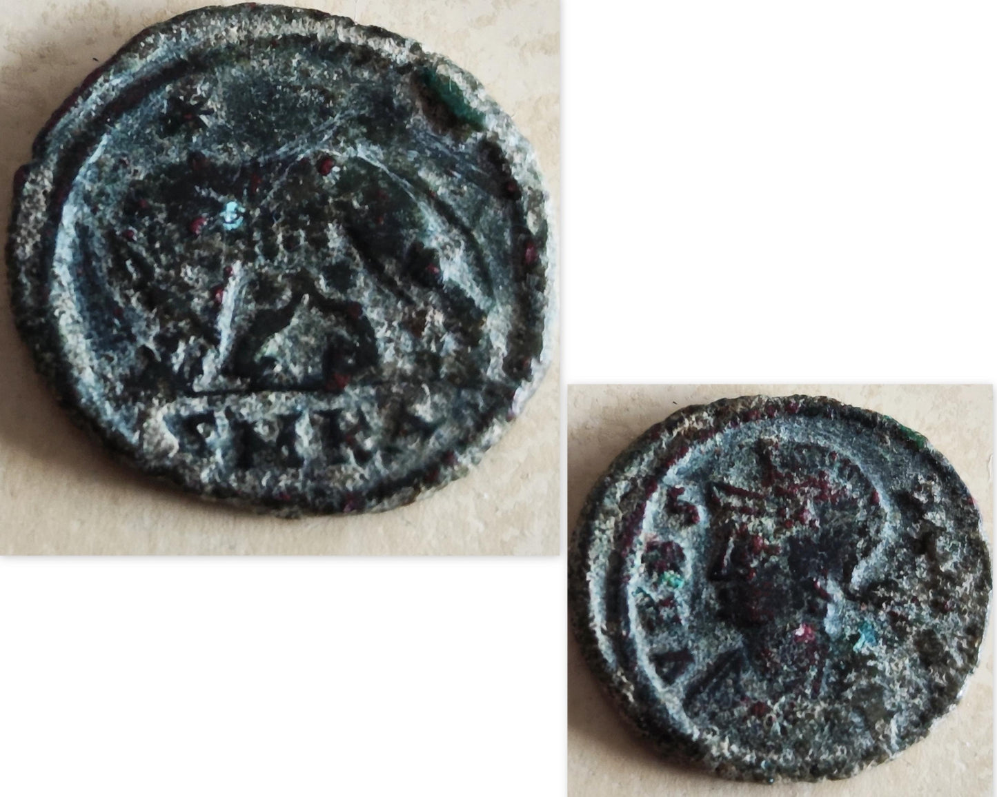 Authentic Roman Romulus & Remus coin necklace, Ancient history Silver medallion, unisex jewelry, antique Constantine She wolf bronze coin
