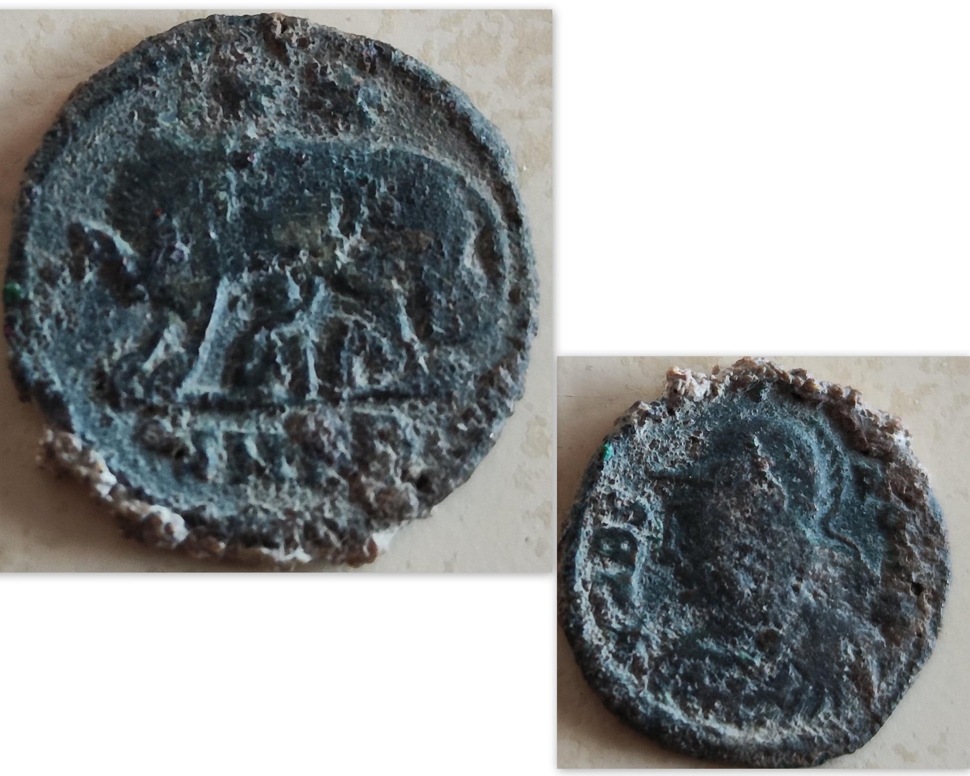 Antique Roman Coin Medallion Necklace: Romulus & Remus with She Wolf, Gold Plated Bezel Barr Designs