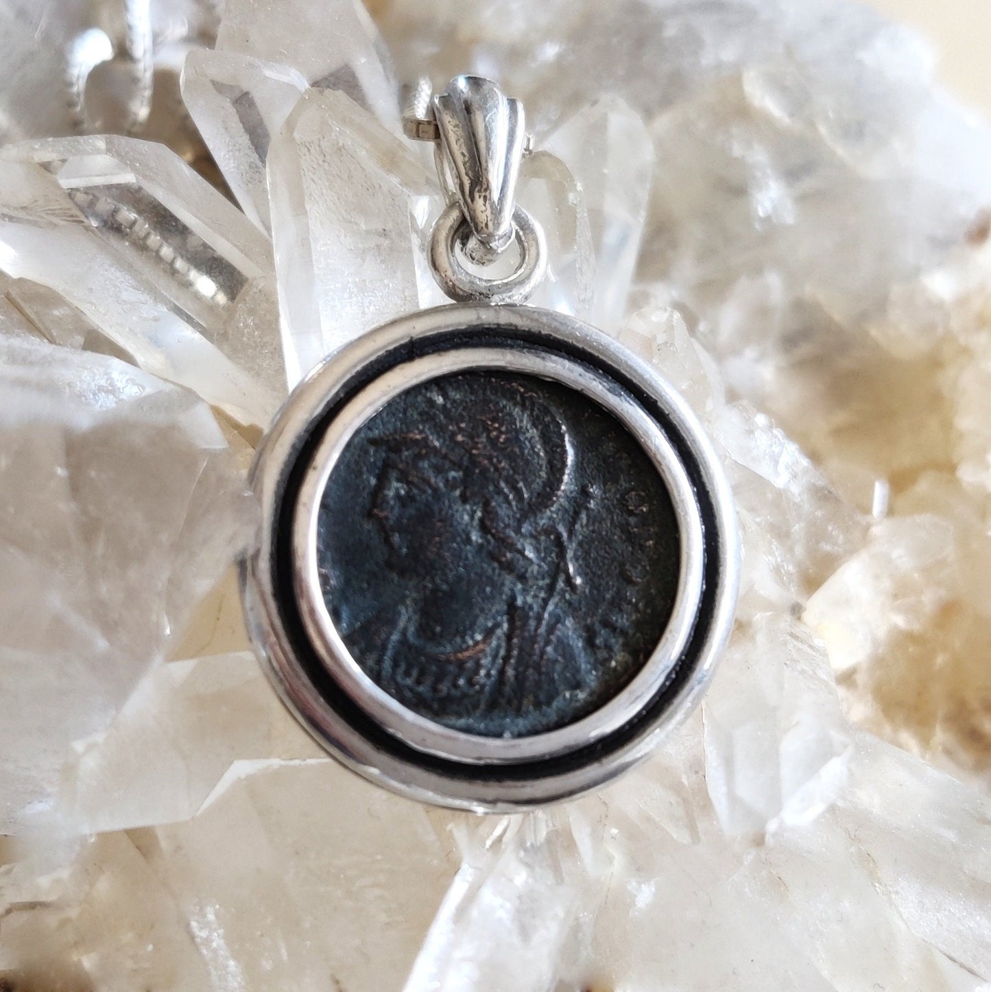Roman Constantine the Great ancient Coin Medallion, Christian Men Necklace, Christmas Gift Idea