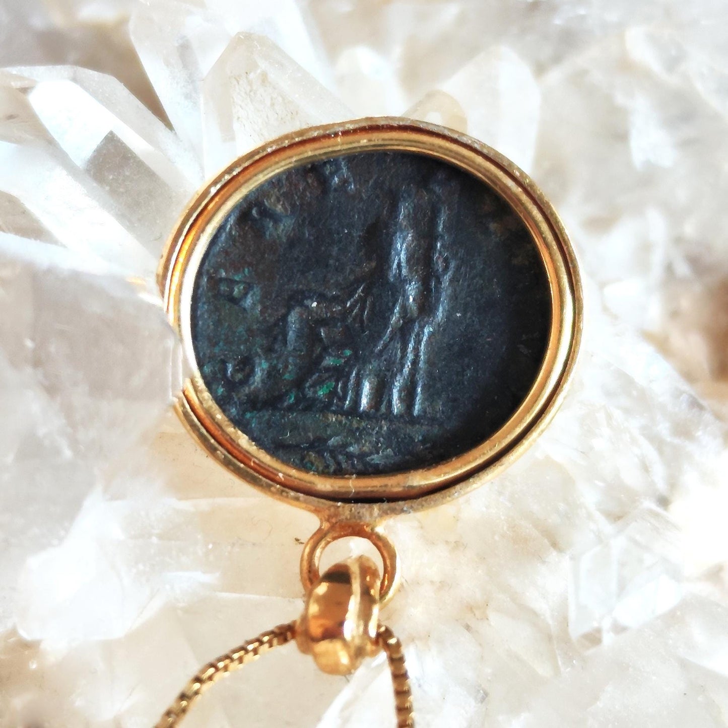 Ancient Roman Empress Salonina Coin necklace, Women of the Roman Empire Medallion, Gallienus Era coin