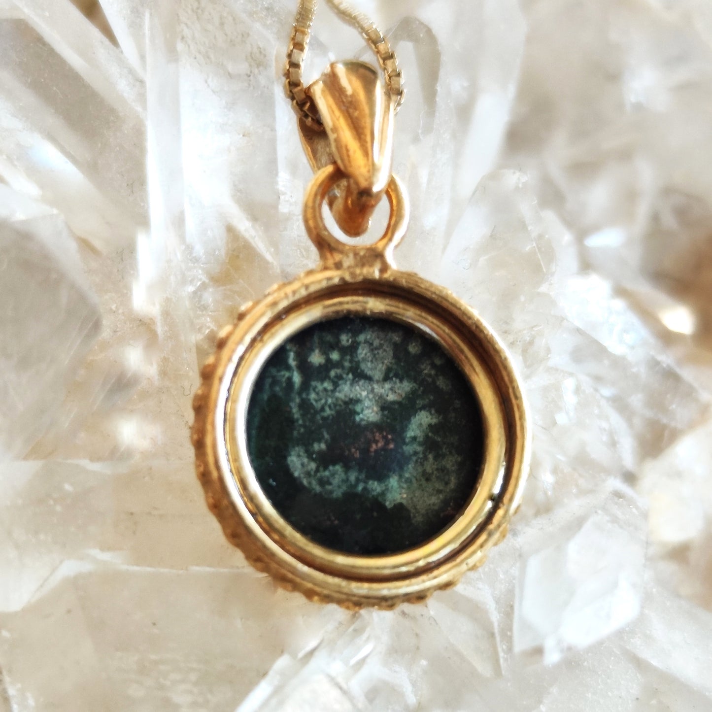 Genuine Biblical Coin Necklace, Antique Real Widow's Mite Coin Gold Plated small Pendant, Jesus Ancient Coin Jewelry, Christian Gift Idea