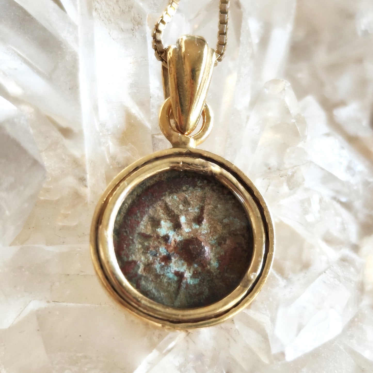 Authentic Certified Ancient Coin Pendant, Widow's Mite Necklace, Medallion Necklace, Vintage Coin Pendant, Christian Coin Gift, Widow Gift