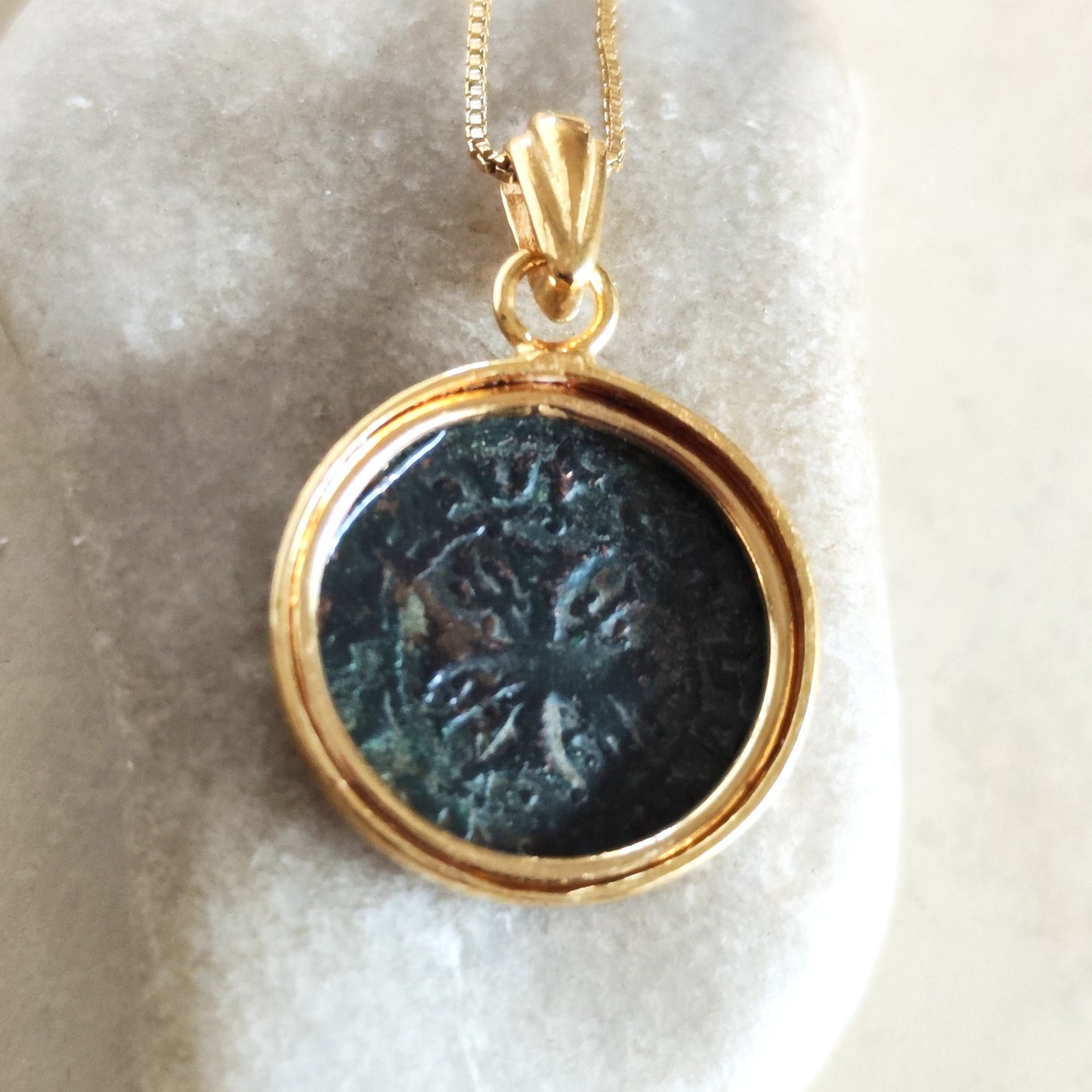 Crusader Knight Coin Pendant: Armenian Cilicia Horse Cross, Gold Plated Medallion Barr Designs