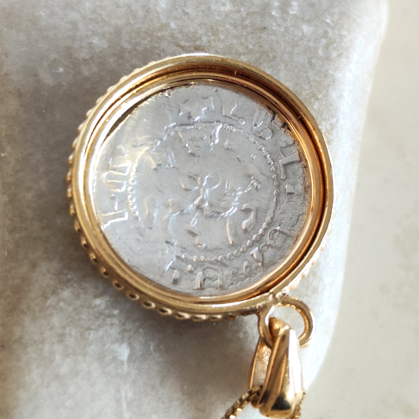Medieval Silver Coin Necklace: 13th Century Armenian Crusader Knight Lion Pendant Barr Designs