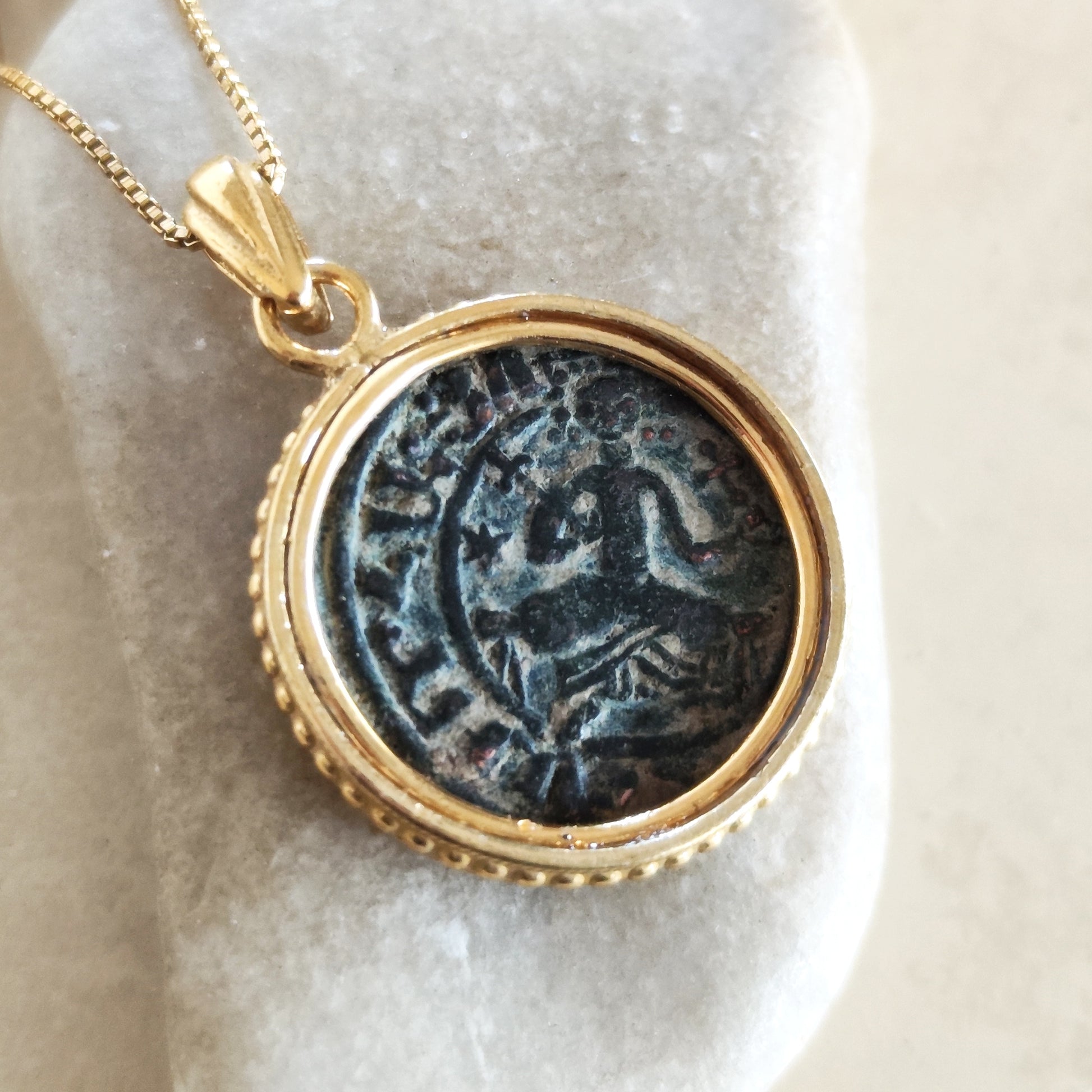 Medieval Crusader Cross Coin Necklace, Armenia Kingdom Christian Medallion, Gold Plated Barr Designs