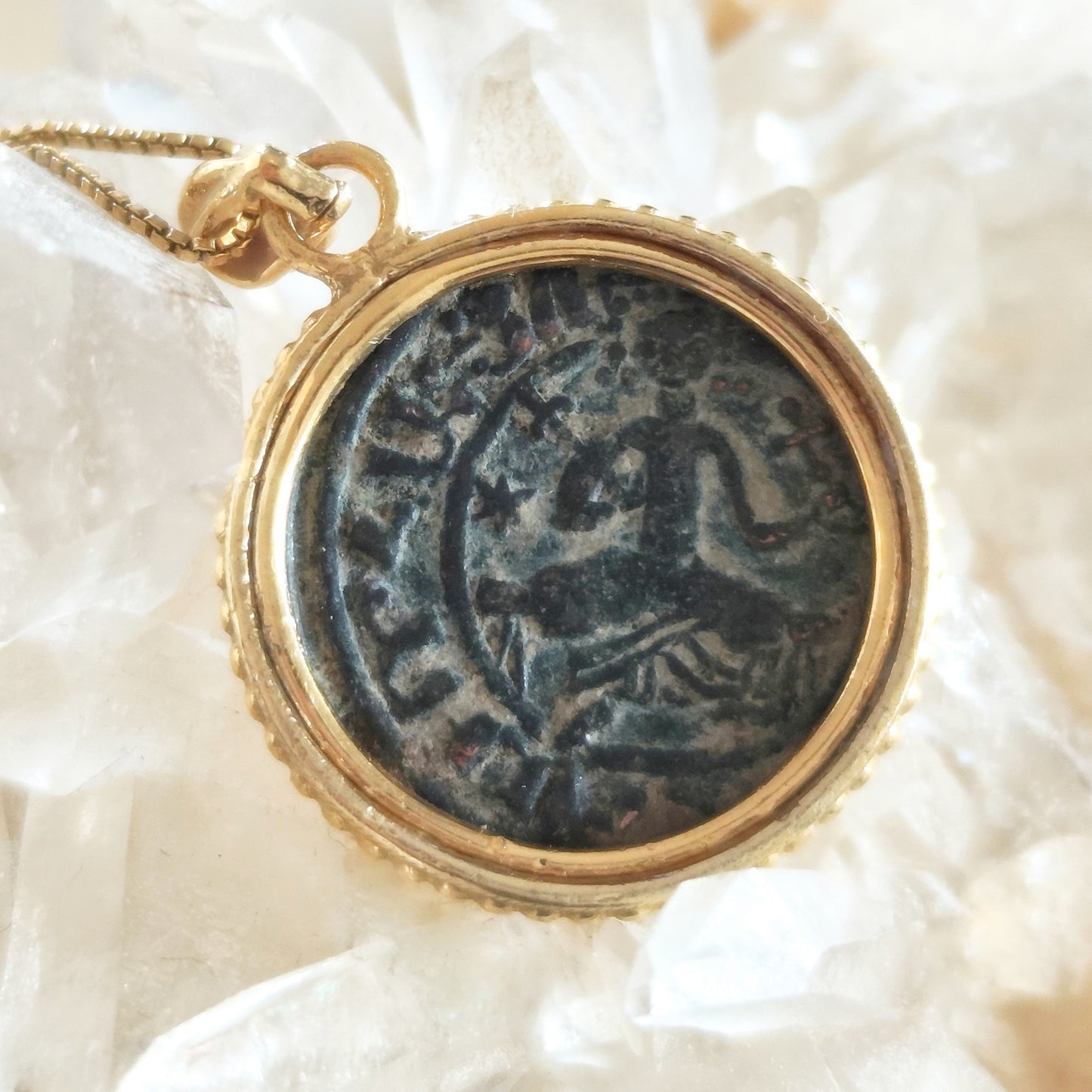 Medieval Crusader Cross Coin Necklace, Armenia Kingdom Christian Medallion, Gold Plated Barr Designs