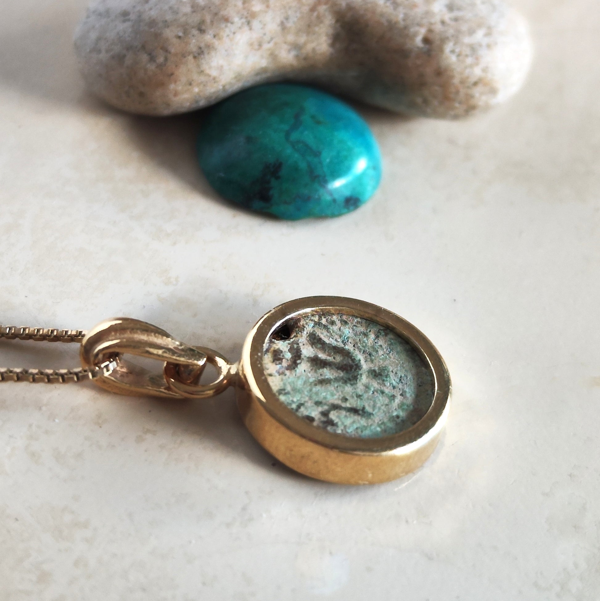 Widow's Mite Coin Necklace, Ancient Coin from the time of Jesus Barr Designs