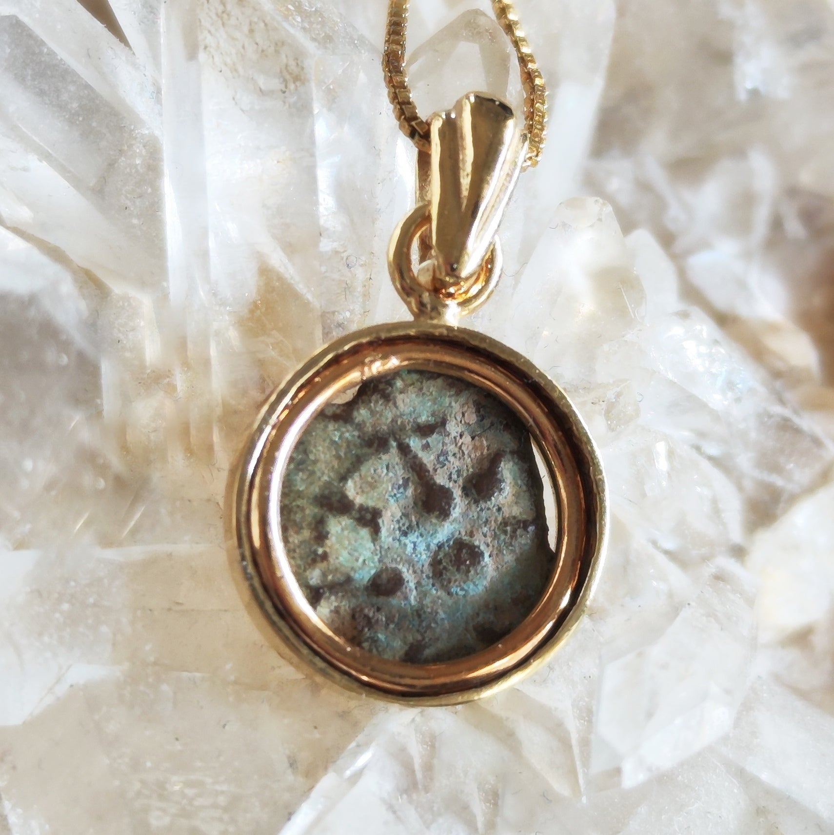 Widow's Mite Coin Necklace, Ancient Coin from the time of Jesus Barr Designs