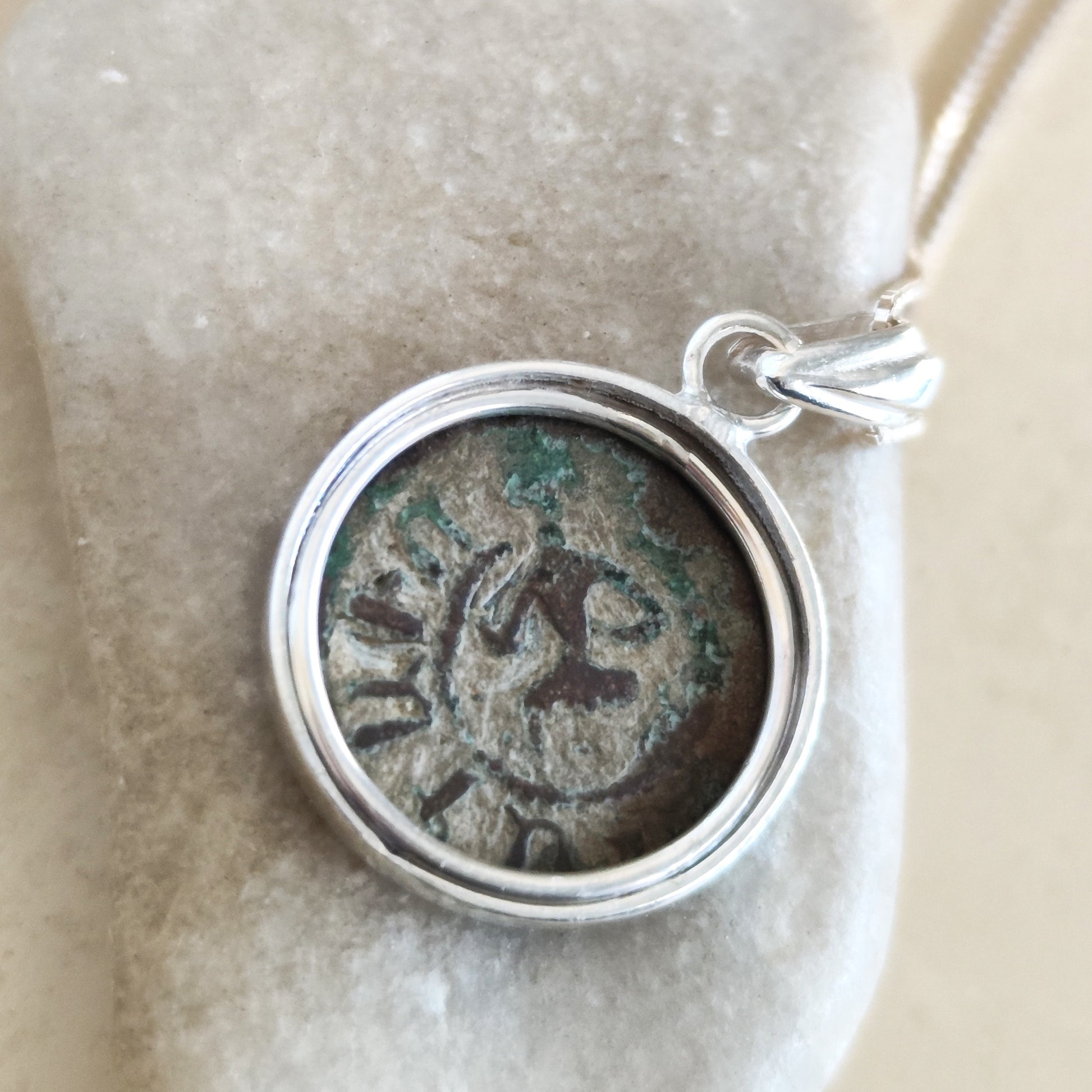 Ancient Crusader Latin Cross Coin Necklace, Armenian Knights Christian Silver Medallion for men Barr Designs