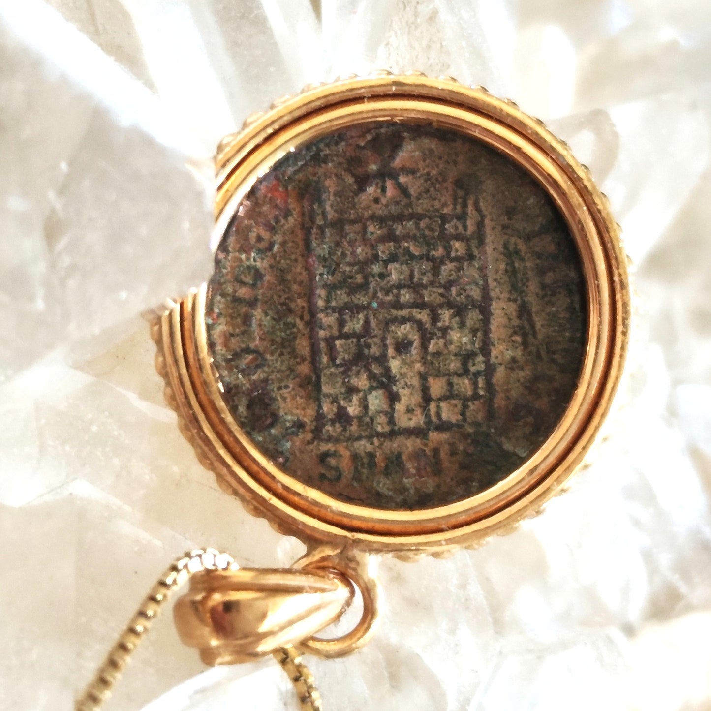 Constantine The Great Roman Coin Pendant, 18K Gold Plated Sterling Silver, Christian Jewelry Barr Designs