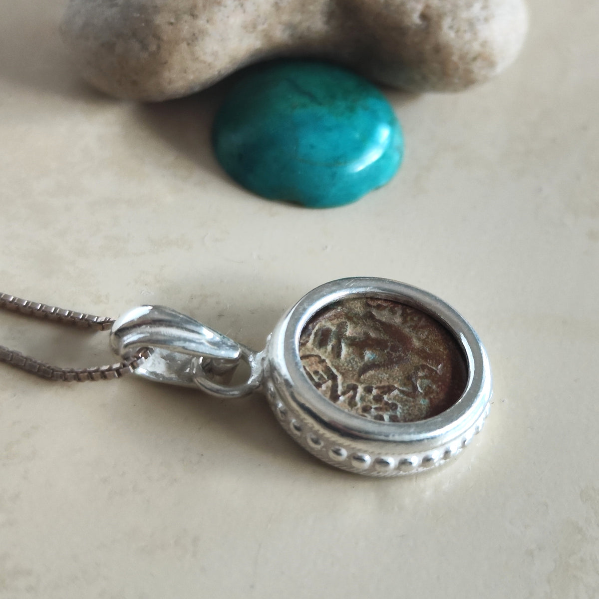 Widow's Mite Biblical Coin Silver Necklace, Authentic Coin Pendant, New Testament Christian Jewelry Barr Designs