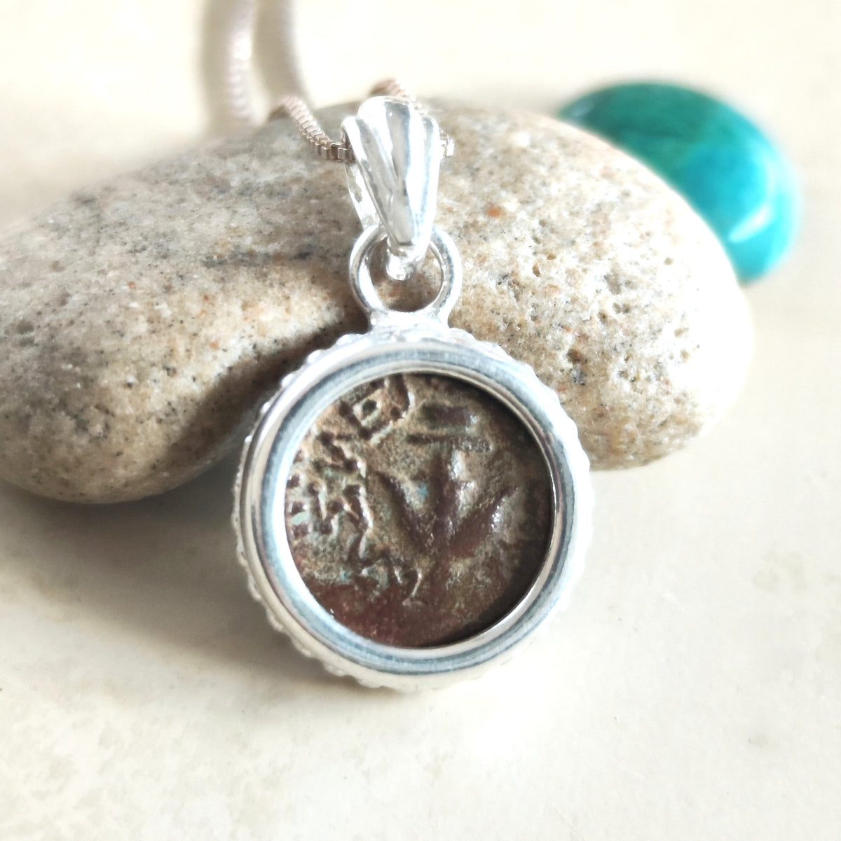 Widow's Mite Biblical Coin Silver Necklace, Authentic Coin Pendant, New Testament Christian Jewelry Barr Designs