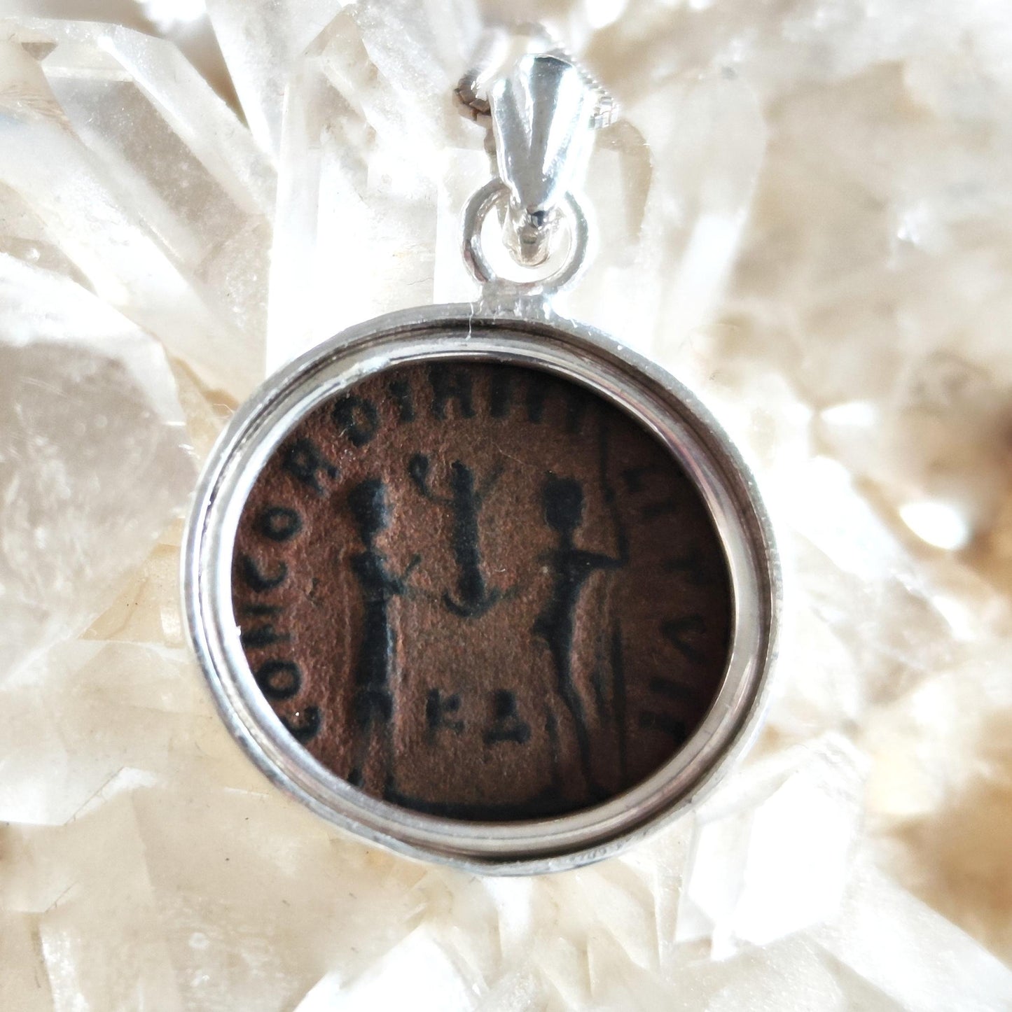 Ancient Roman Coin Pendant: Emperor Maximianus, Sterling Silver Medallion, Antique History Gift Barr Designs