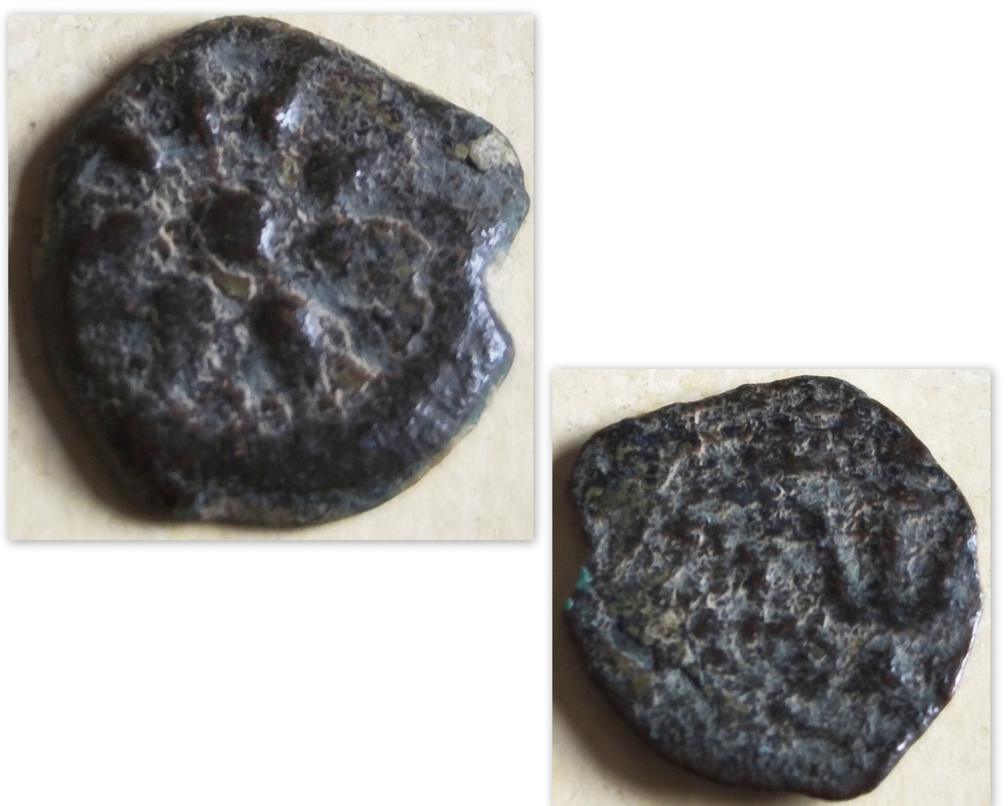 Authentic widow's mite coin necklace, Biblical Coin Medallion, Ancient Judea bronze Prutah, Christian Jesus jewelry, women vintage gift idea