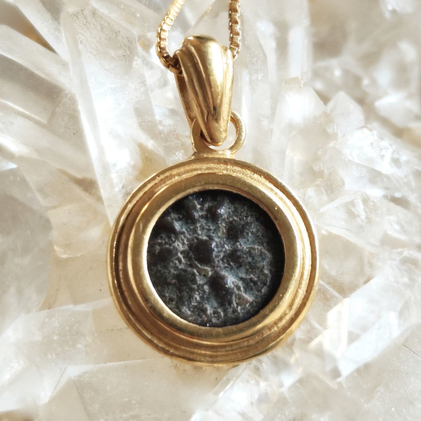 Authentic widow's mite coin necklace, Biblical Coin Medallion, Ancient Judea bronze Prutah, Christian Jesus jewelry, women vintage gift idea