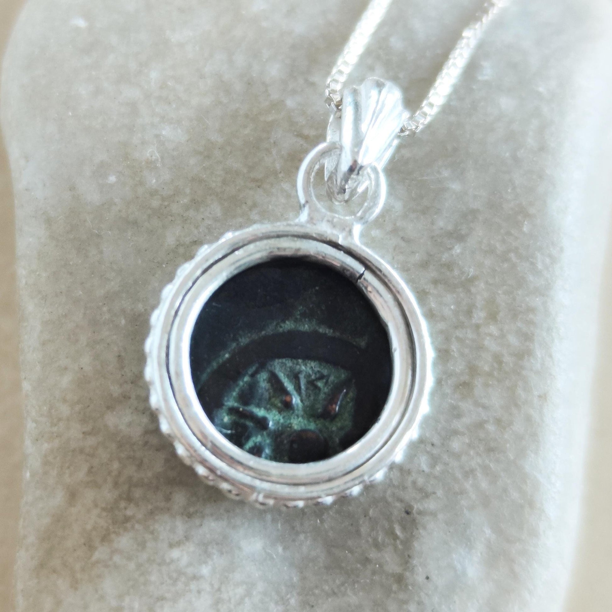 Widow's Mite Coin Pendant: Ancient Judea Bronze, Sterling Silver Charm Barr Designs