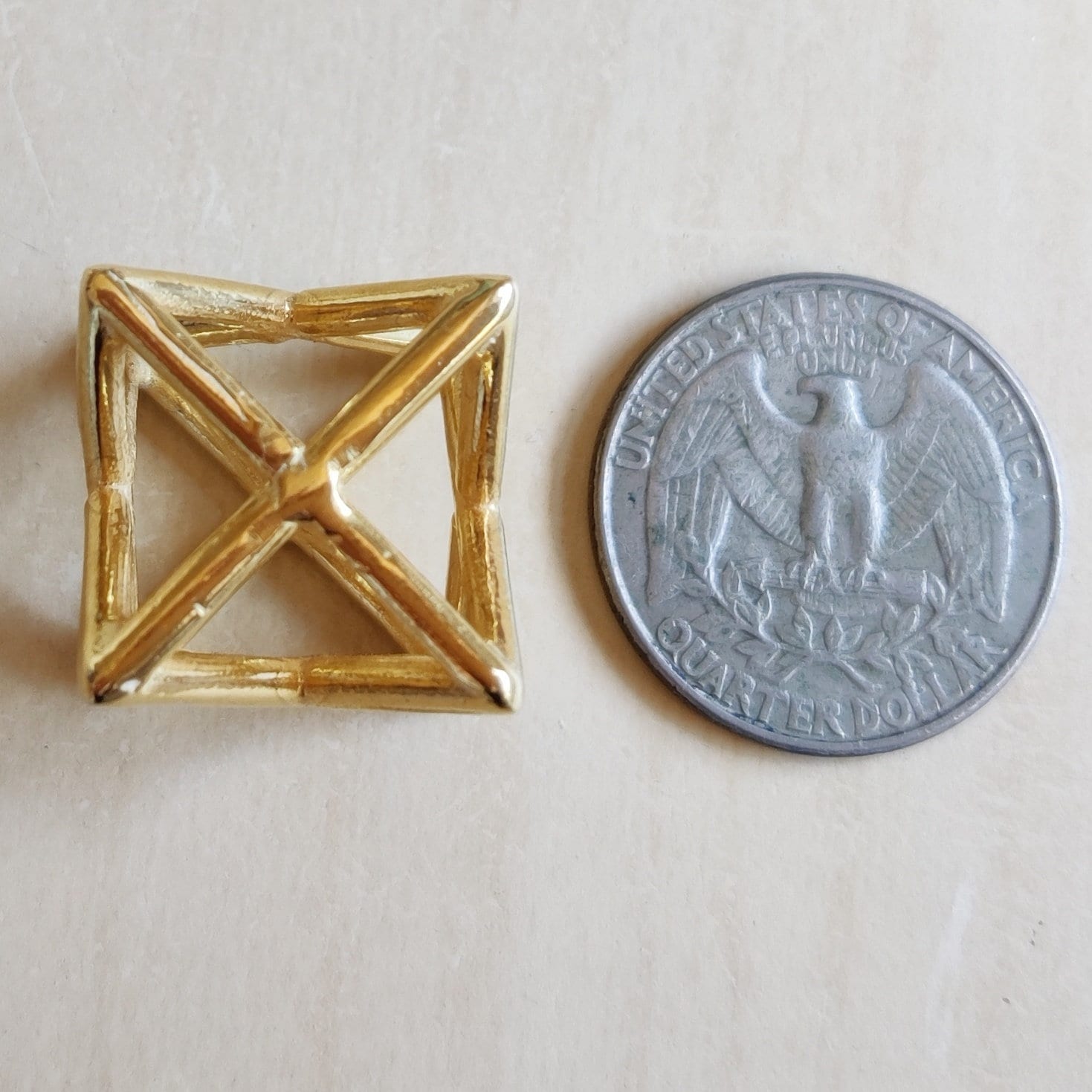 Extra Large Merkaba Pendant, Gold Plated Kabbalah Jewelry, Sacred Geometry Mystic Protection Amulet Barr Designs
