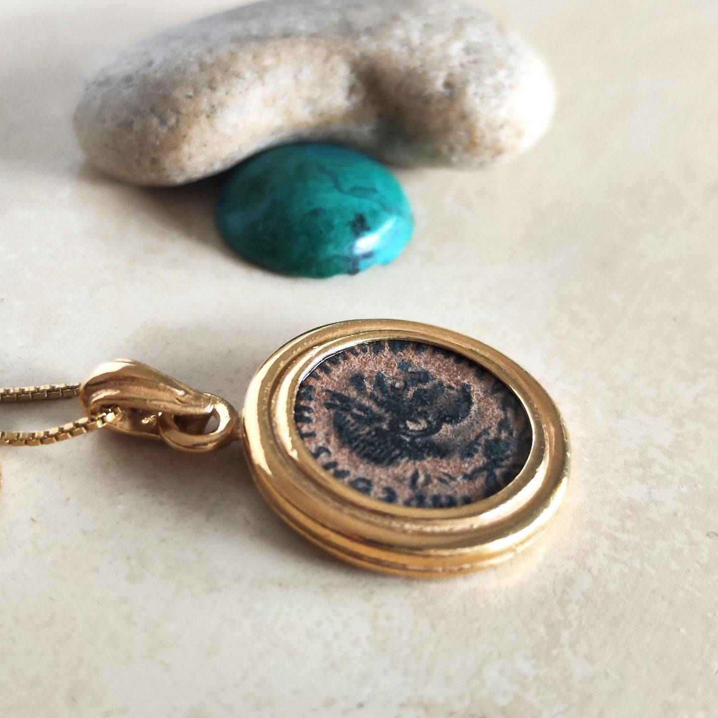 Constantine the Great Pendant, Christian Coin Necklace, Roman Coin Necklace, Ancient Coin Necklace, Antique Coin Pendant, Christian Gift