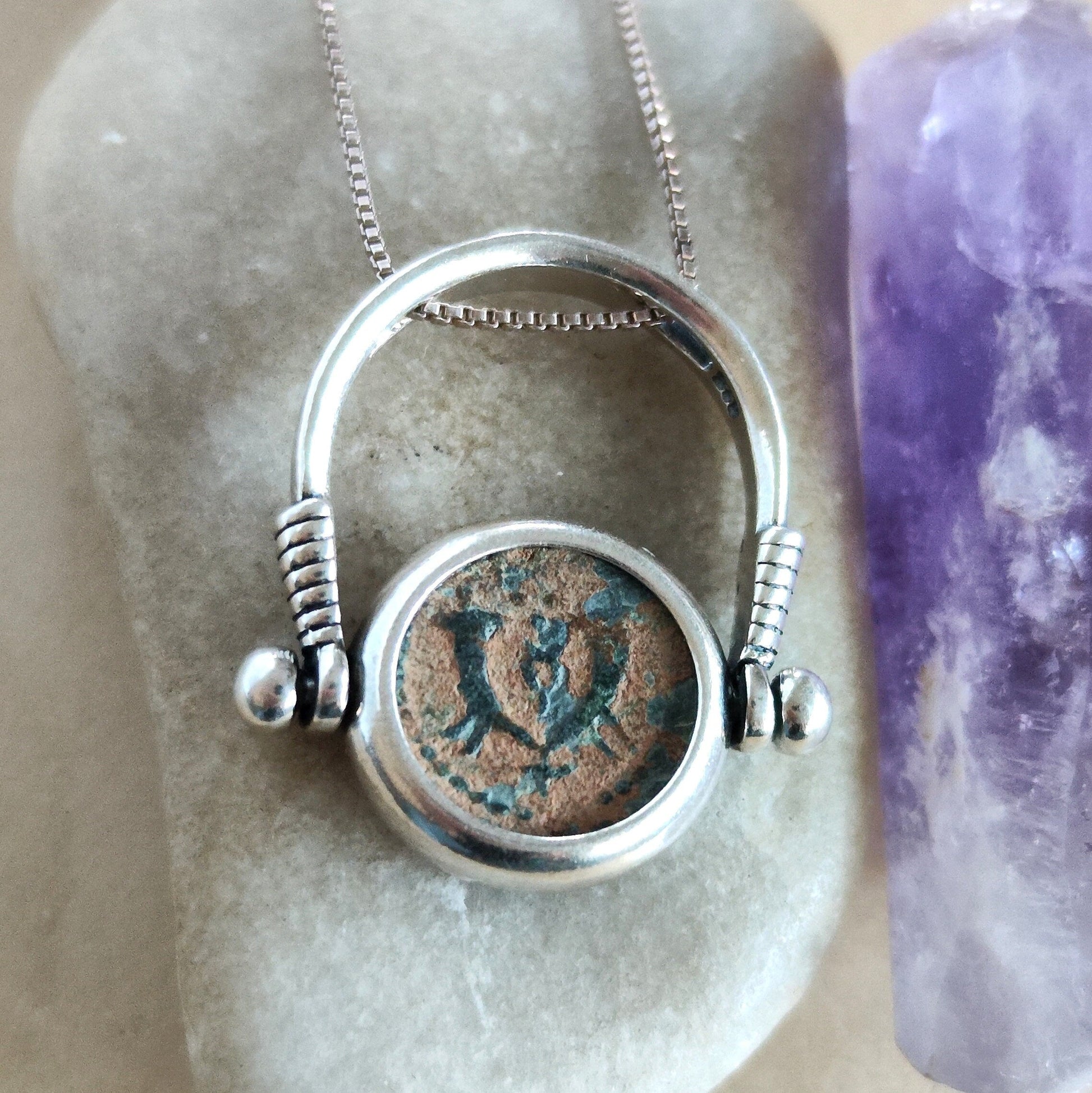 Biblical Prutah Coin Ring: Antique King Herod I, Sterling Silver Swivel Ring, Size 8 Barr Designs