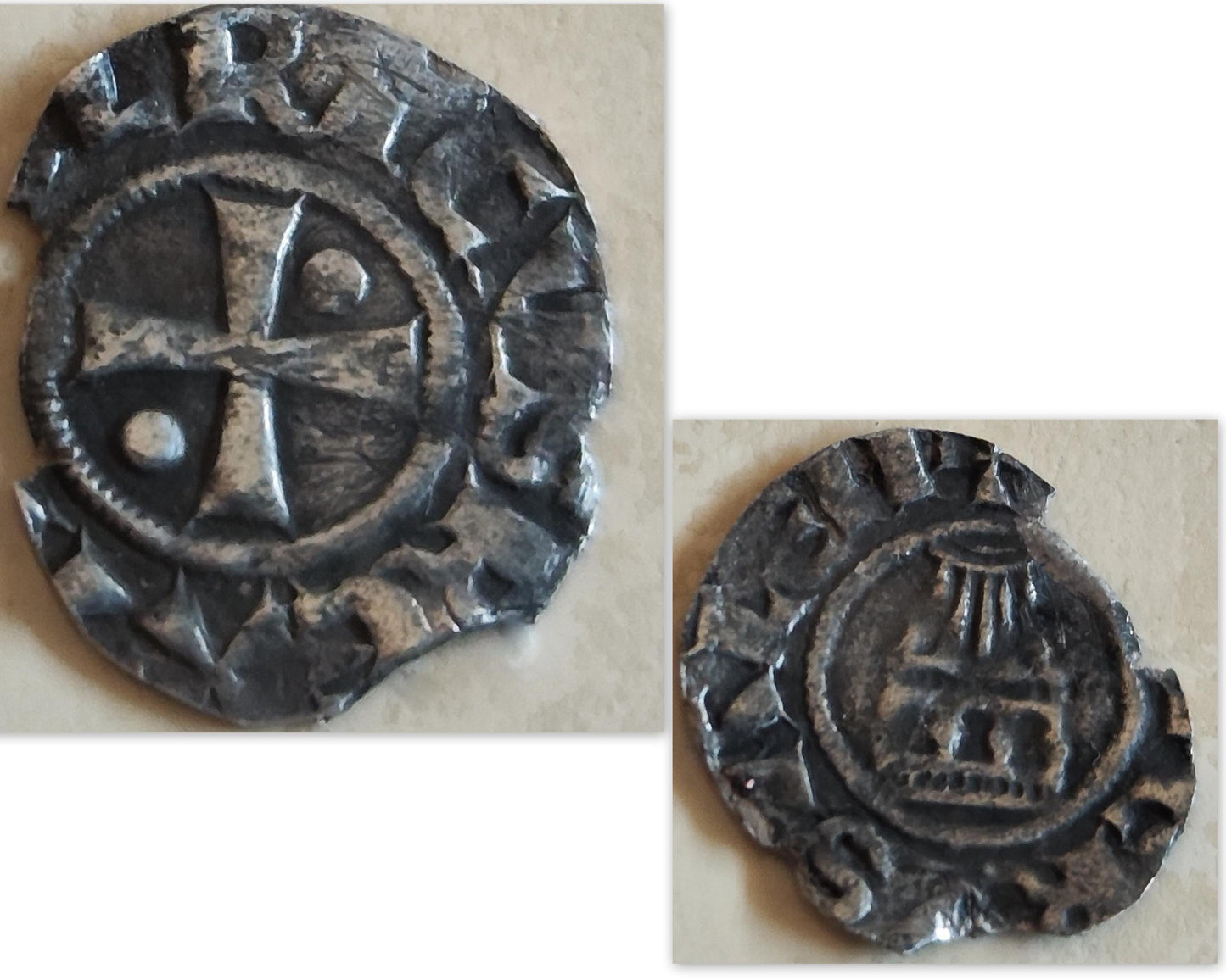 Crusader Kingdom Jerusalem Coin Pendant: Medieval 12th Century Silver Denarius Small Medallion Barr Designs