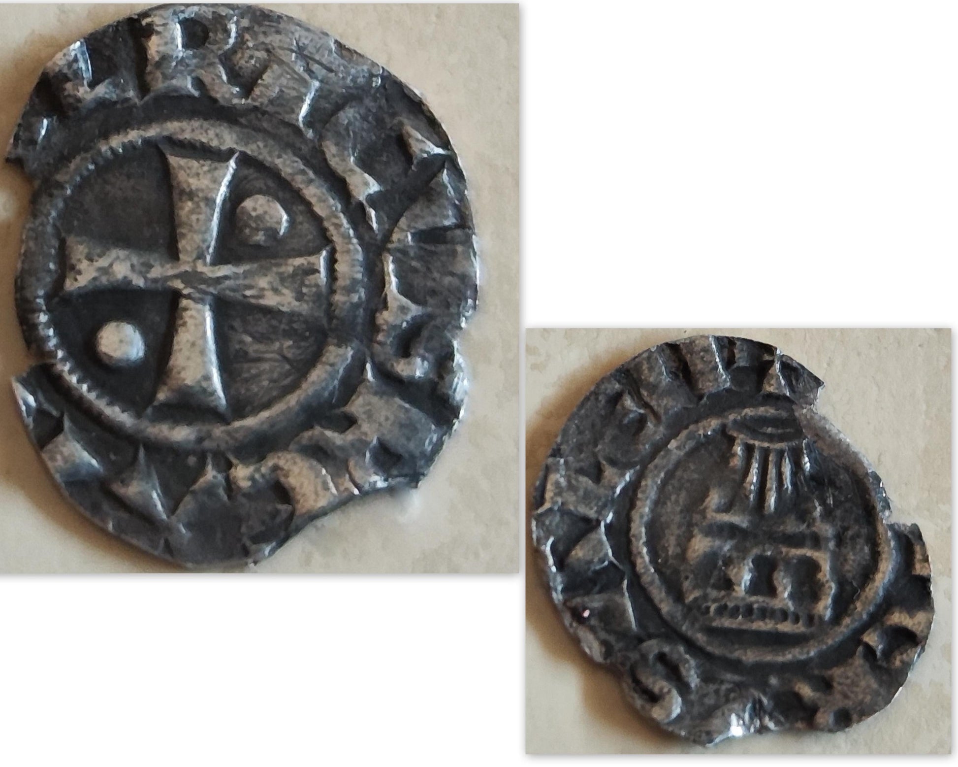 Crusader Kingdom Jerusalem Coin Pendant: Medieval 12th Century Silver Denarius Small Medallion Barr Designs