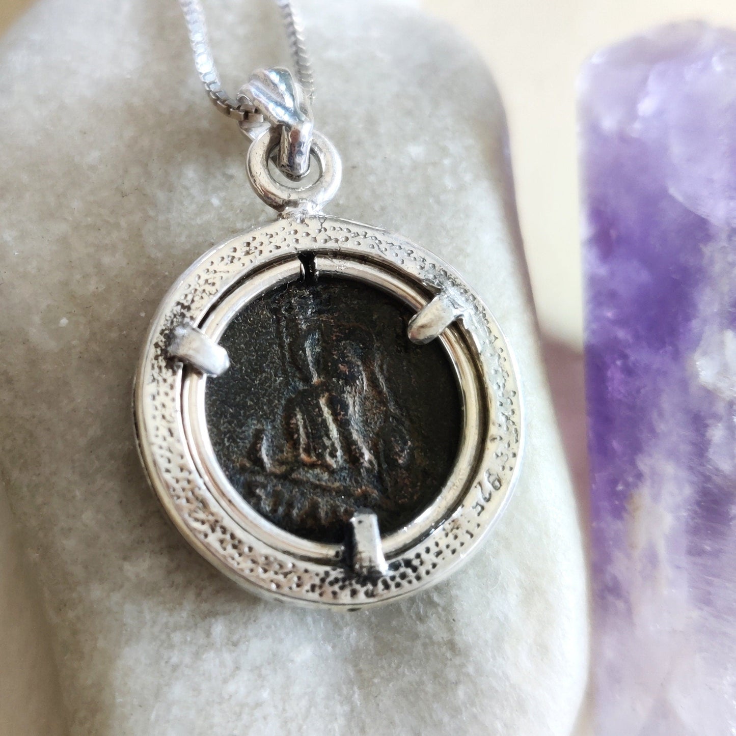 Roman Constantine the Great ancient Coin Medallion, Christian Men Necklace, Christmas Gift Idea Barr Designs