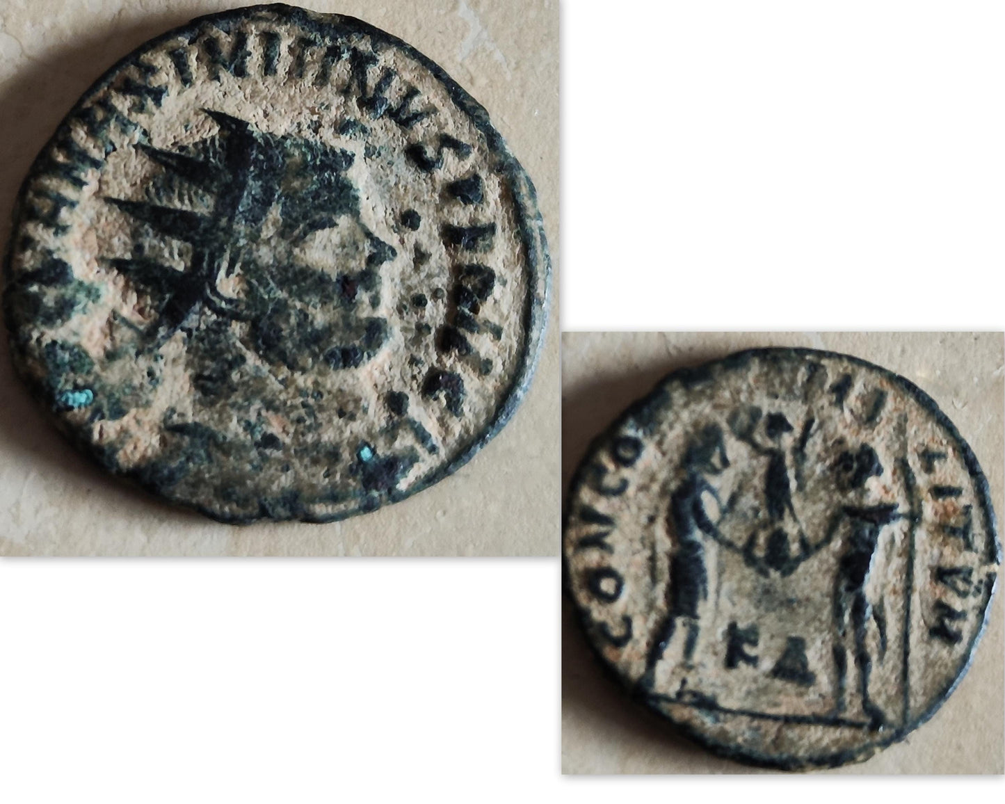 Genuine Roman Coin Pendant for Men, Silver Medallion Necklace of Emperor Maximianus, Ancient Coin Gift Idea, Roman Empire Statement Necklace