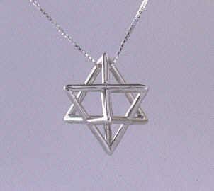 Sterling Silver Merkaba Pendant: Star Tetrahedron Necklace, Meditation Jewelry Barr Designs
