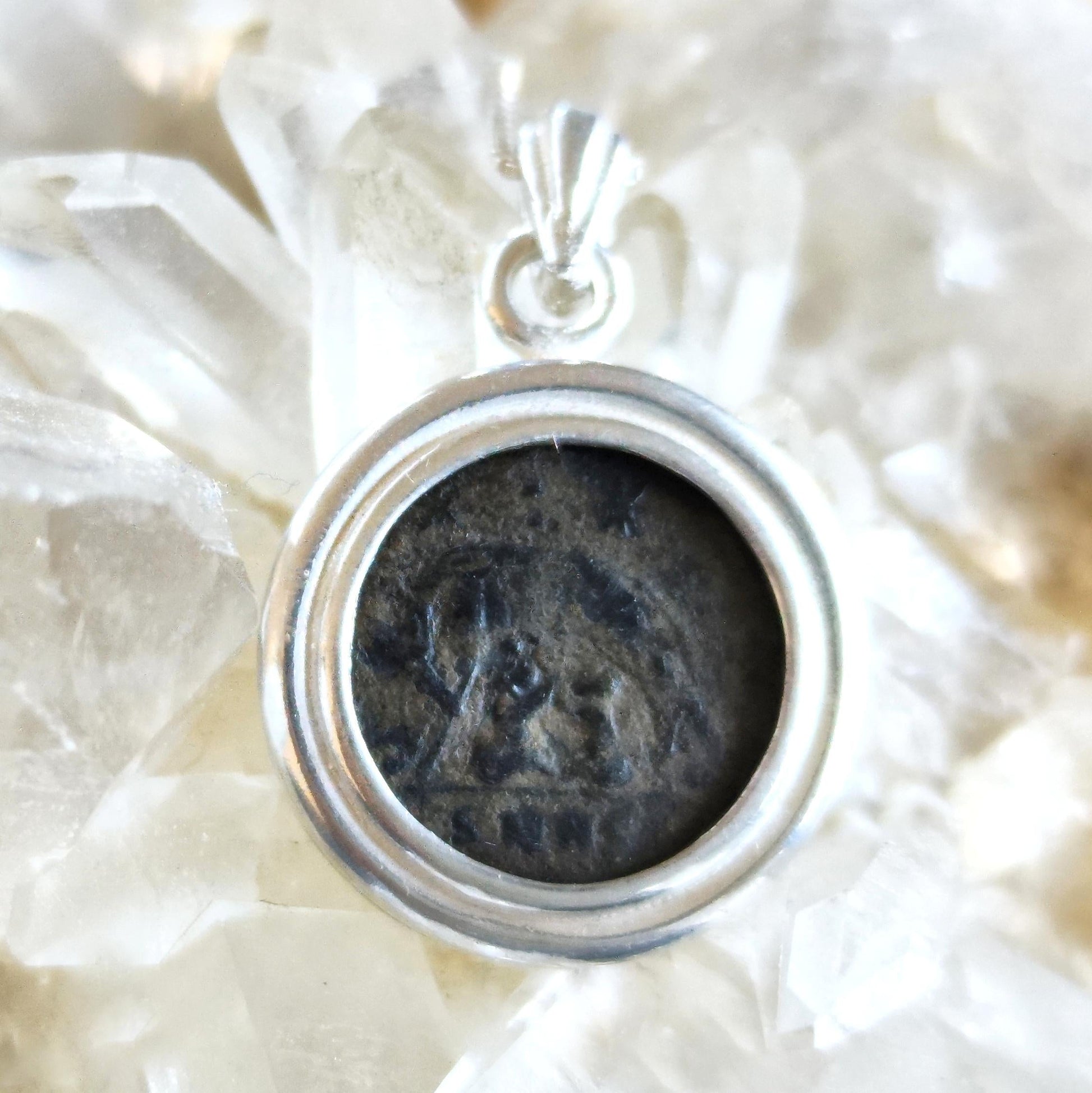 Romulus and Remus She Wolf Necklace: Ancient Roman Coin, Sterling Silver Barr Designs