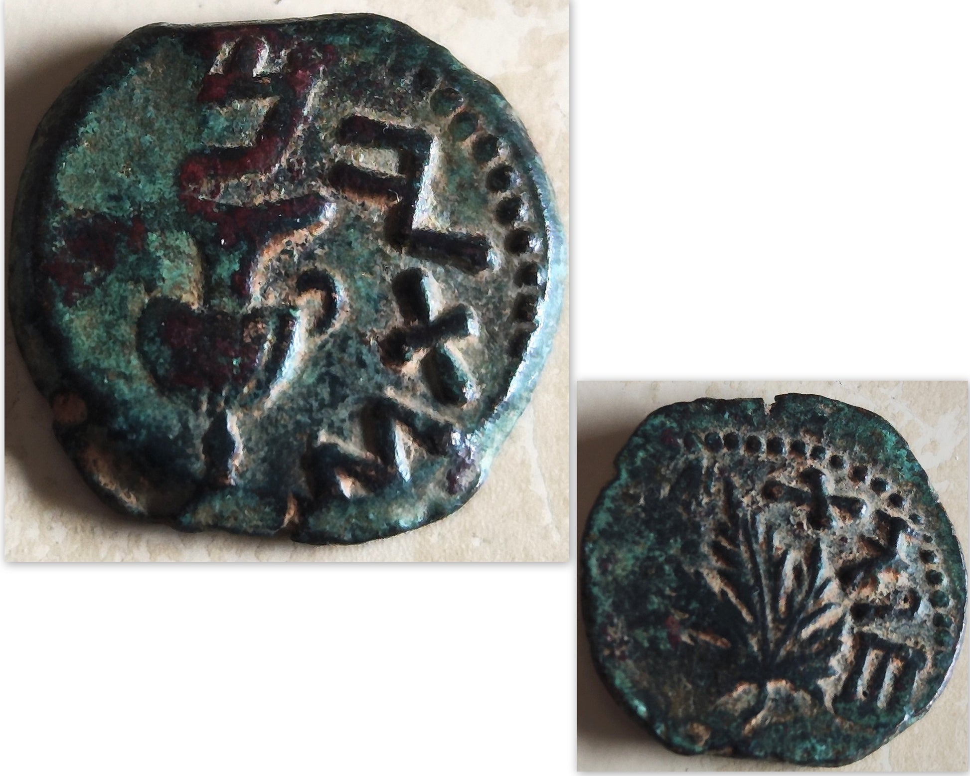 Ancient First Jewish War Coin Necklace: Masada Revolt, Sterling Silver Pendant Barr Designs