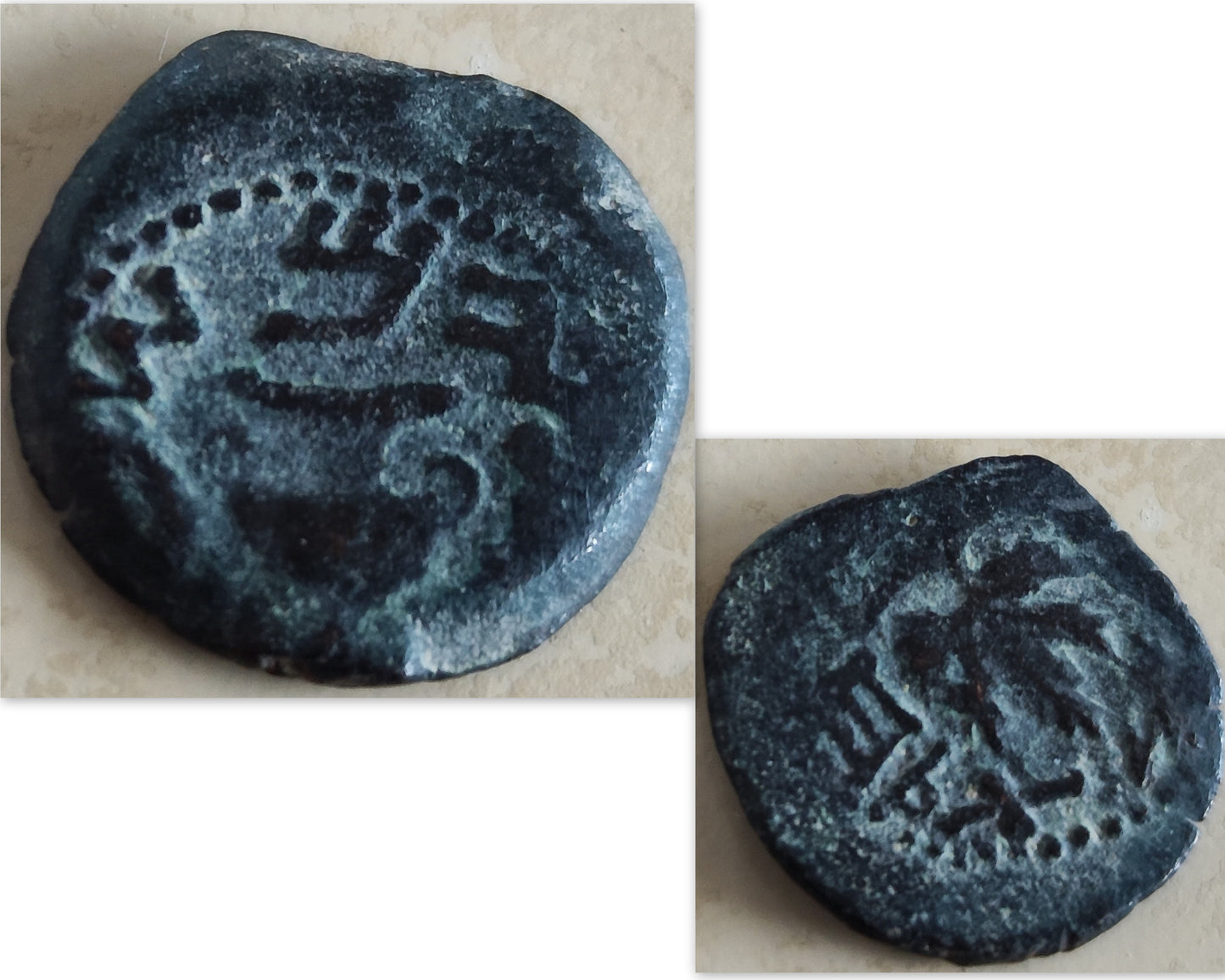 First Jewish Revolt Coin Medallion: Masada Prutah, Sterling Silver & Gold Barr Designs