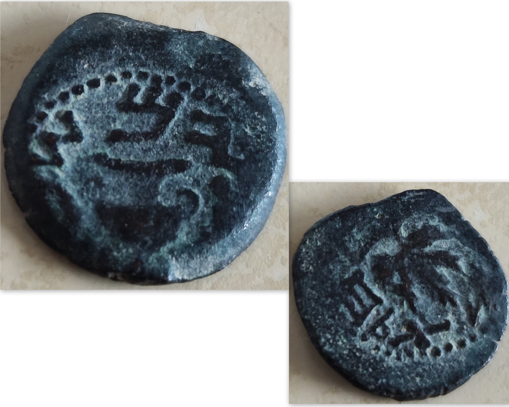 First Jewish Revolt Coin Medallion: Masada Prutah, Sterling Silver & Gold Barr Designs