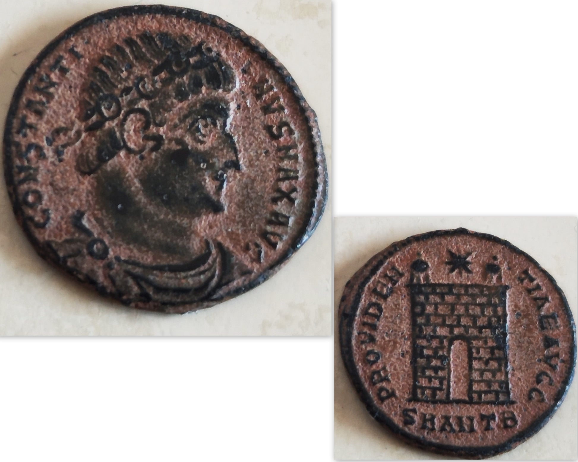 Emperor Constantine the Great Coin Pendant, Genuine Roman Christian Medallion for Men, Sterling Silver Barr Designs