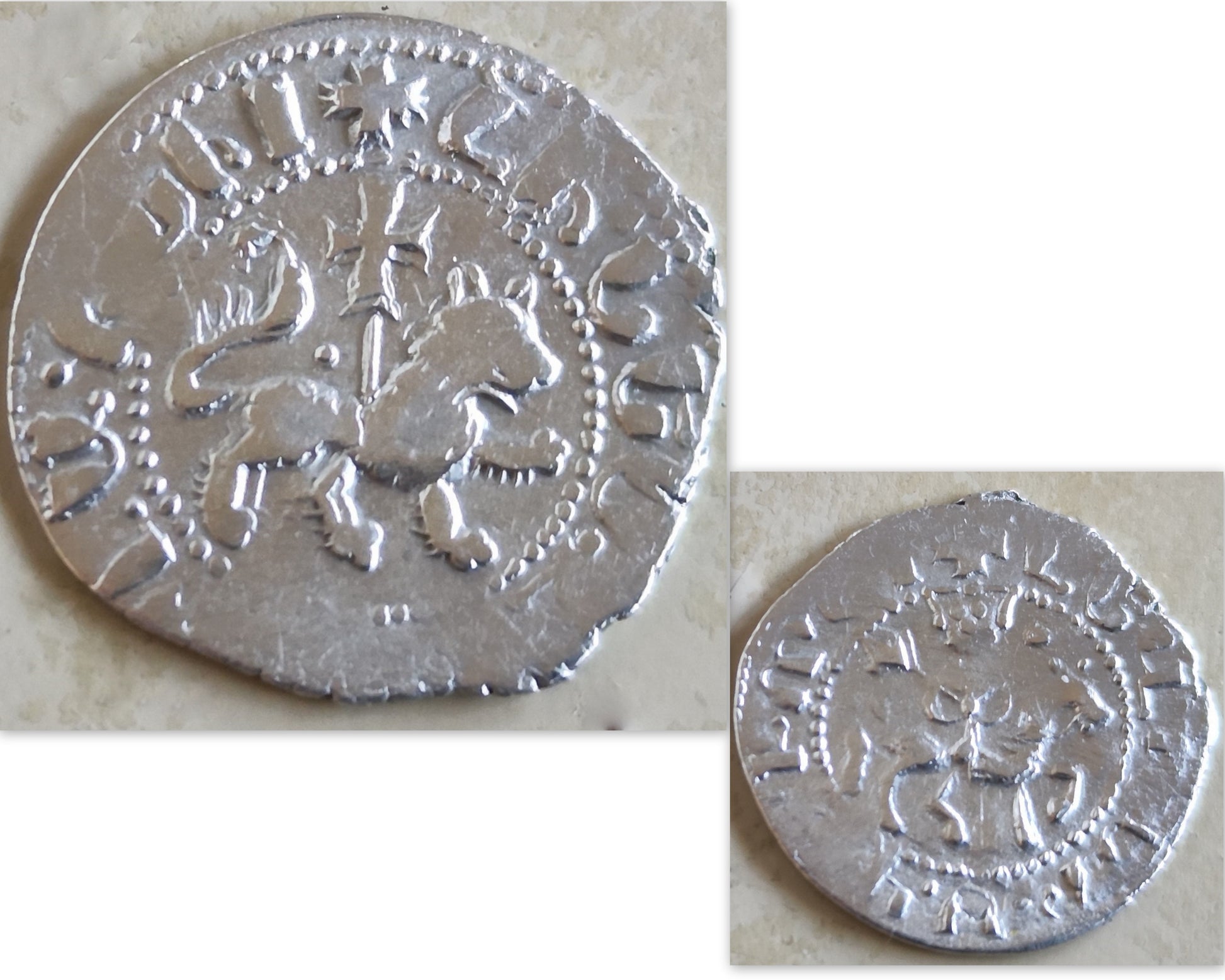 Medieval Silver Coin Necklace: 13th Century Armenian Crusader Knight Lion Pendant Barr Designs