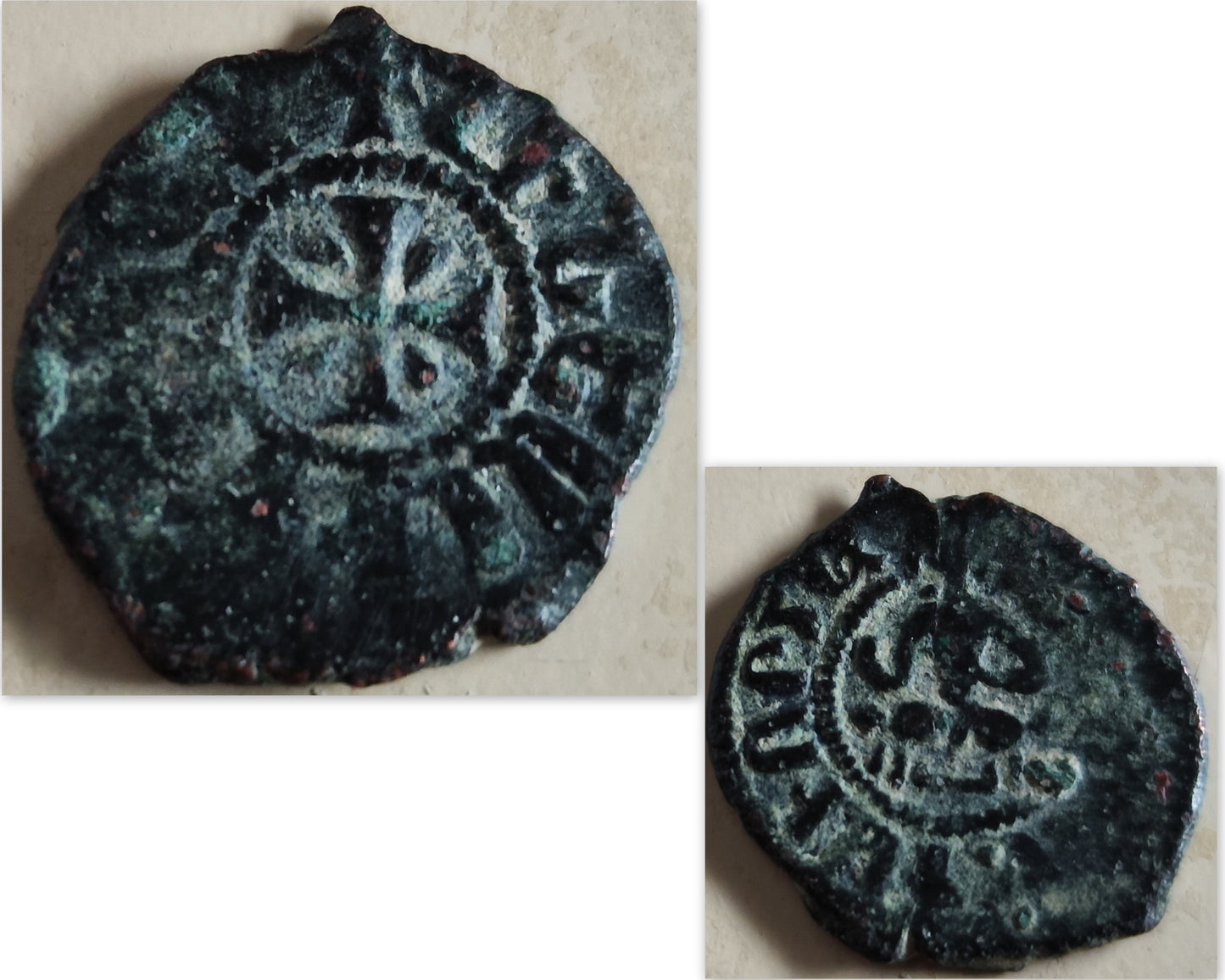 Ancient Armenian Kingdom Coin Necklace: Sterling Silver Crusader Latin Cross Pendant Barr Designs