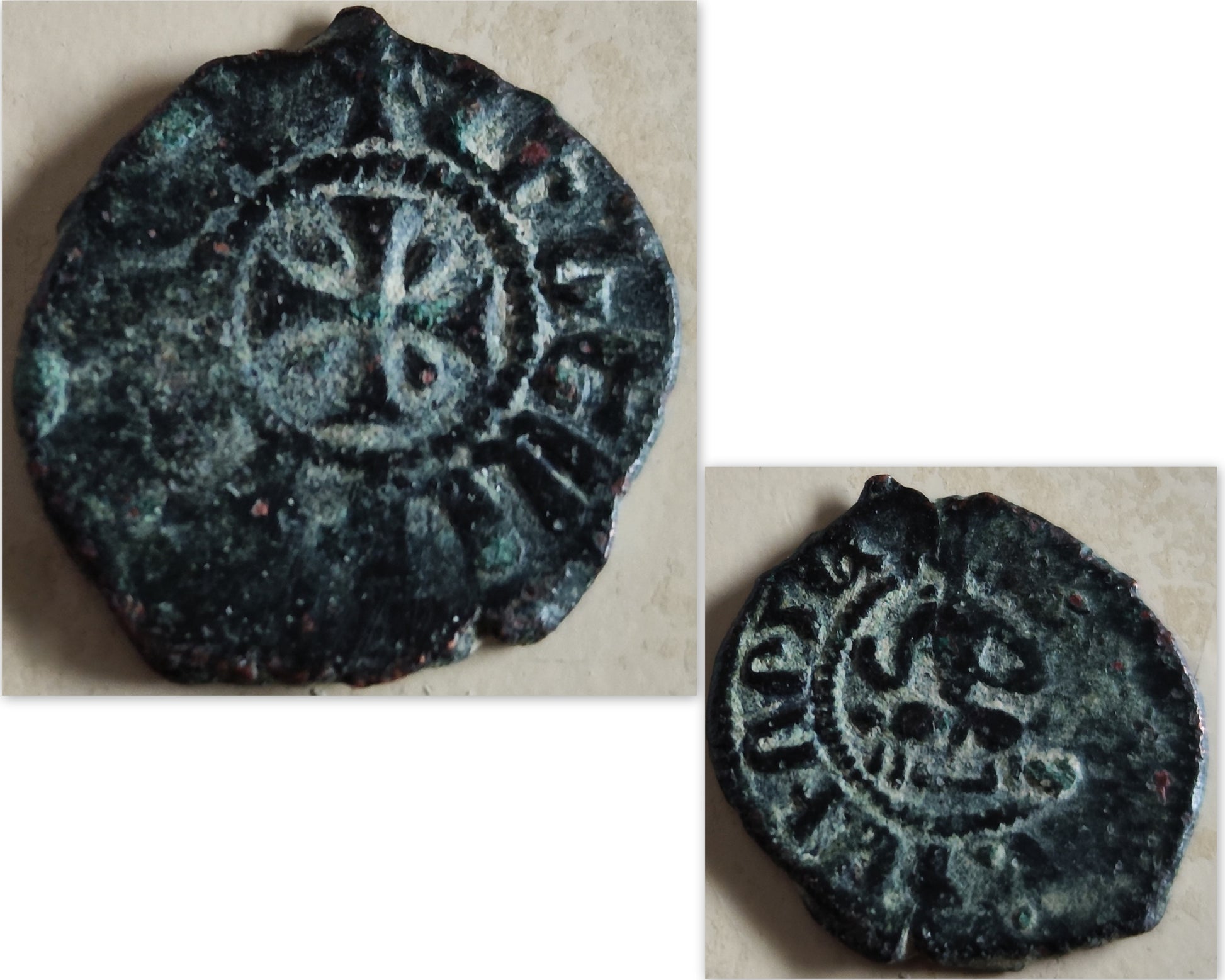 Ancient Armenian Kingdom Coin Necklace: Sterling Silver Crusader Latin Cross Pendant Barr Designs