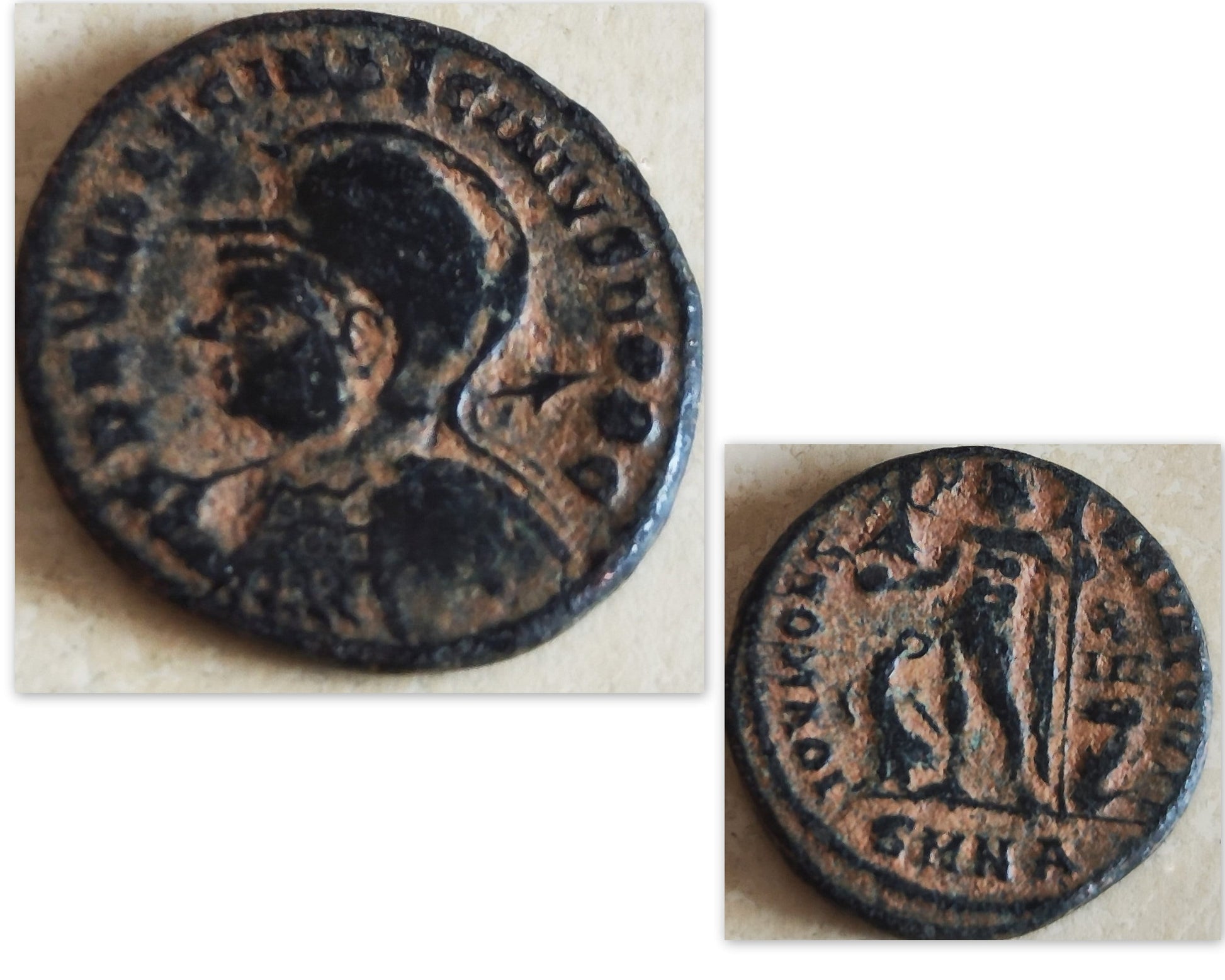 Genuine Roman Coin Medallion: Emperor Licinius I Gold Plated Necklace Barr Designs