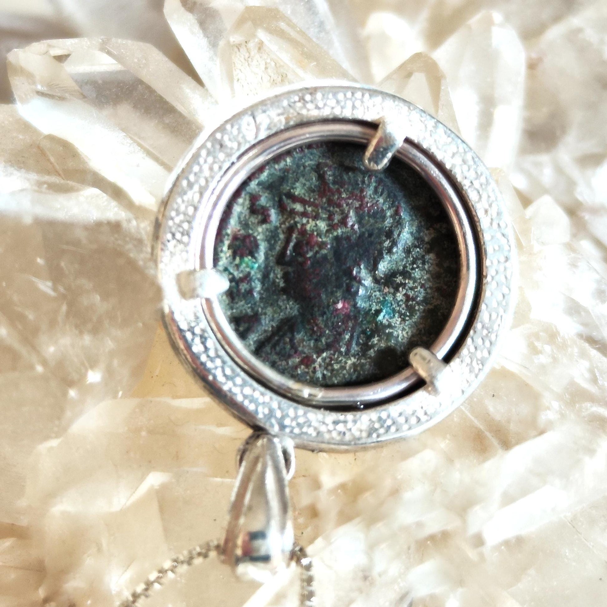 Roman Constantine Coin of Romulus and Remus Silver Necklace Barr Designs