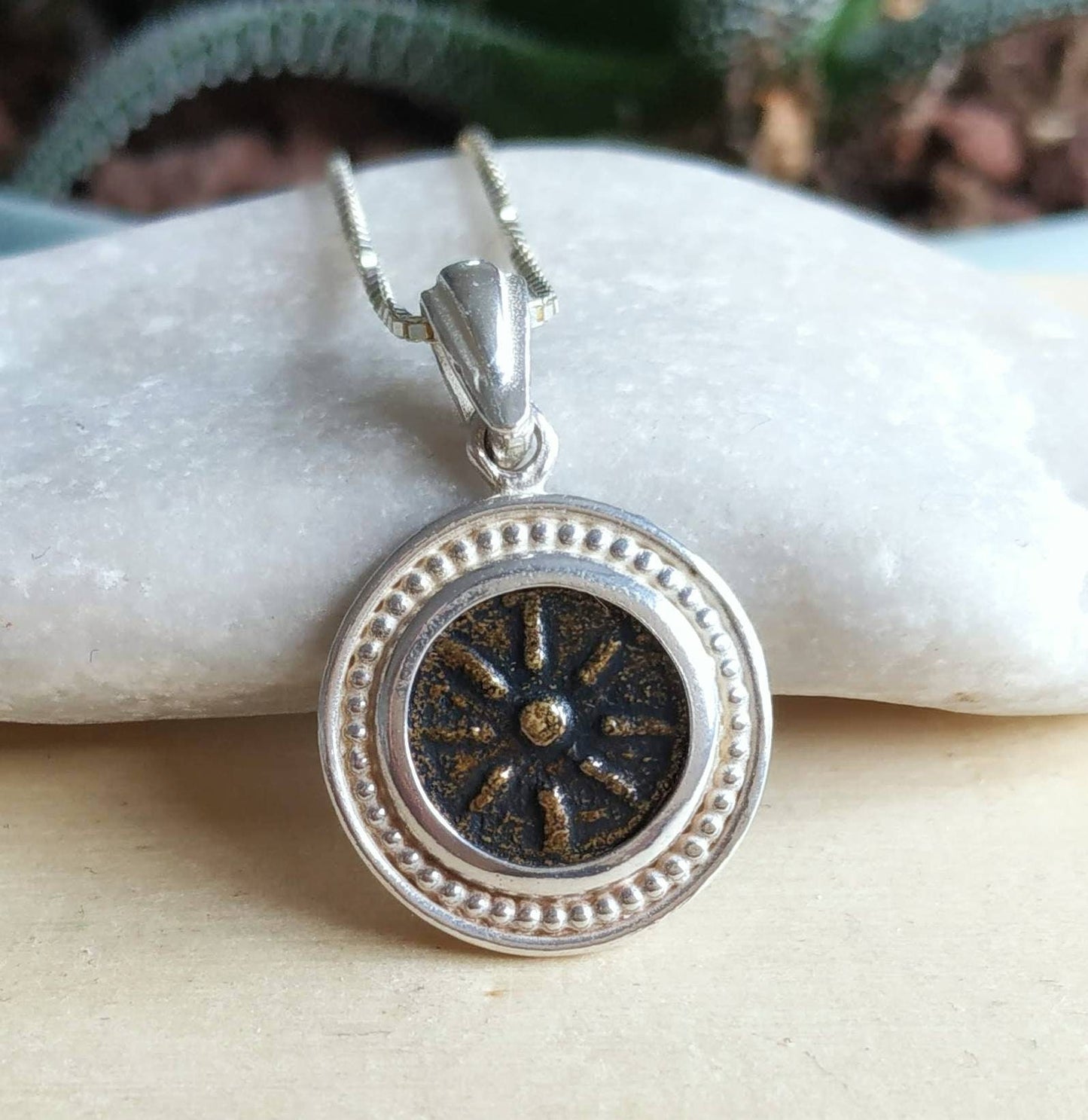 Widow's Mite Copy Coin Silver Necklace, Ancient Replica Coin Pendant, Christian gift for girls boys unisex,  Jesus Biblical Coin Jewelry