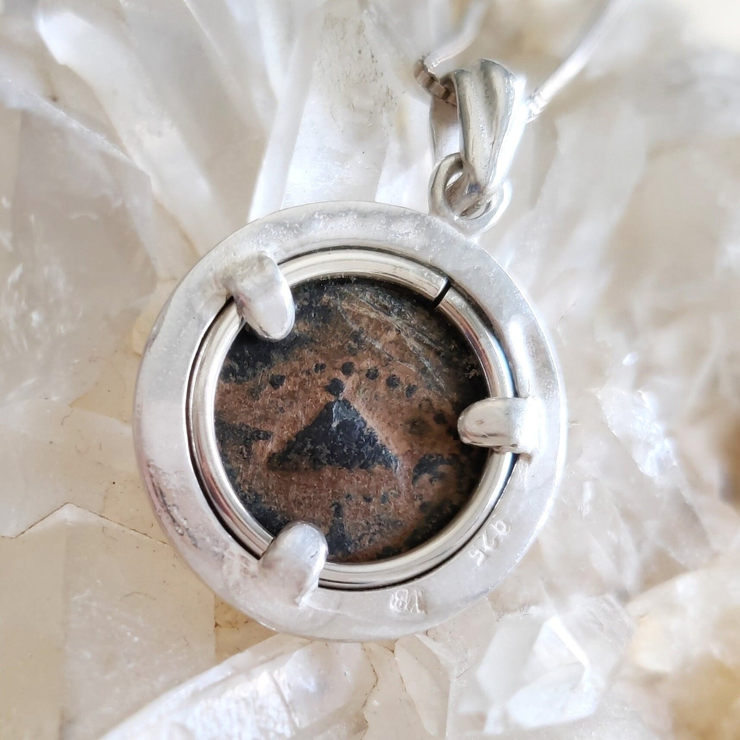 Ancient Jewish Roman coin silver Medallion, Certified King Herod Agrippa Coin Pendant Barr Designs