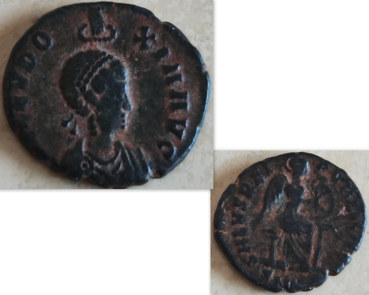 Ancient Roman Coin Necklace: Empress Aelia Eudoxia Christian Orthodox Medallion, Gold Plated Barr Designs