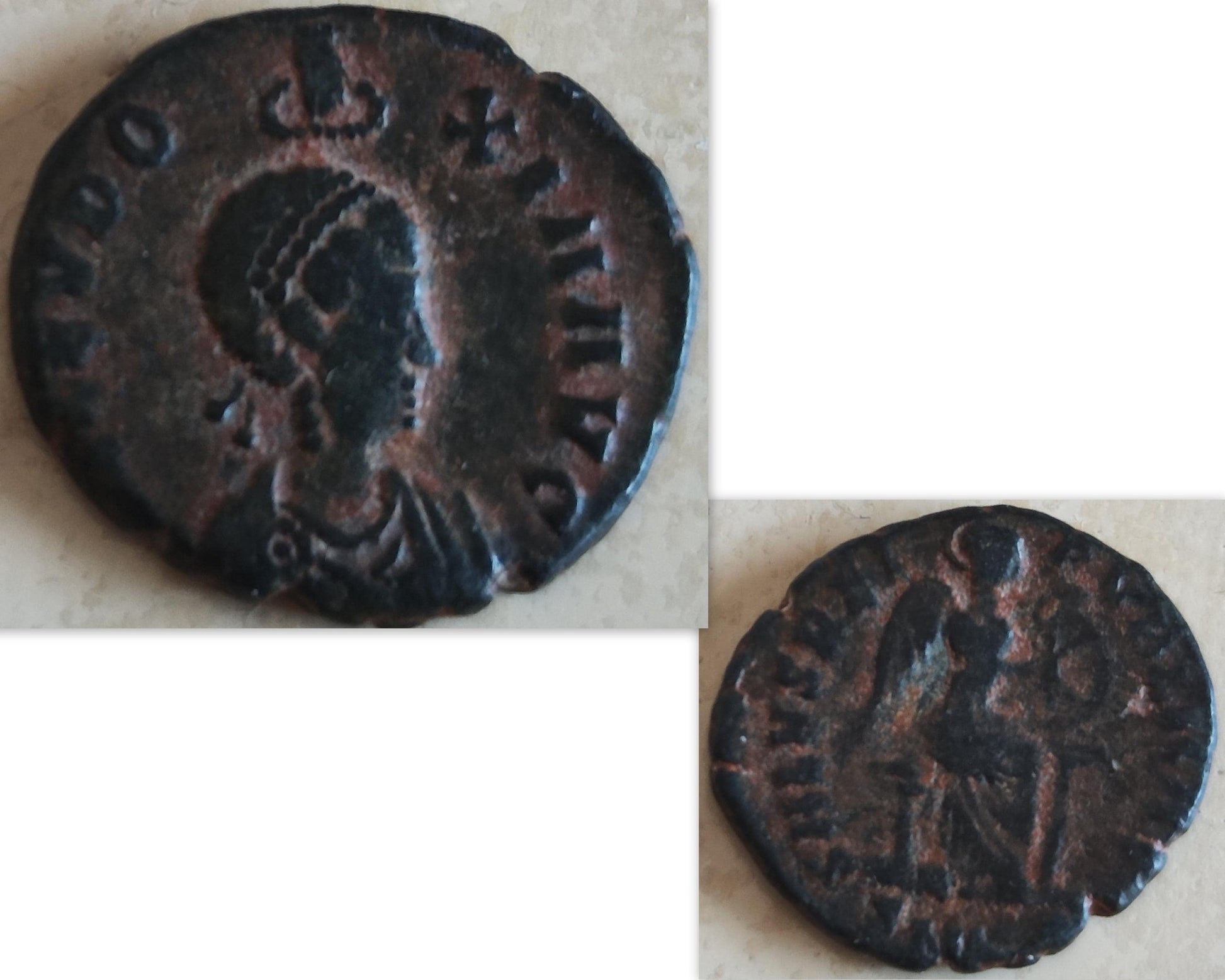 Ancient Roman Coin Necklace: Empress Aelia Eudoxia Christian Orthodox Medallion, Gold Plated Barr Designs