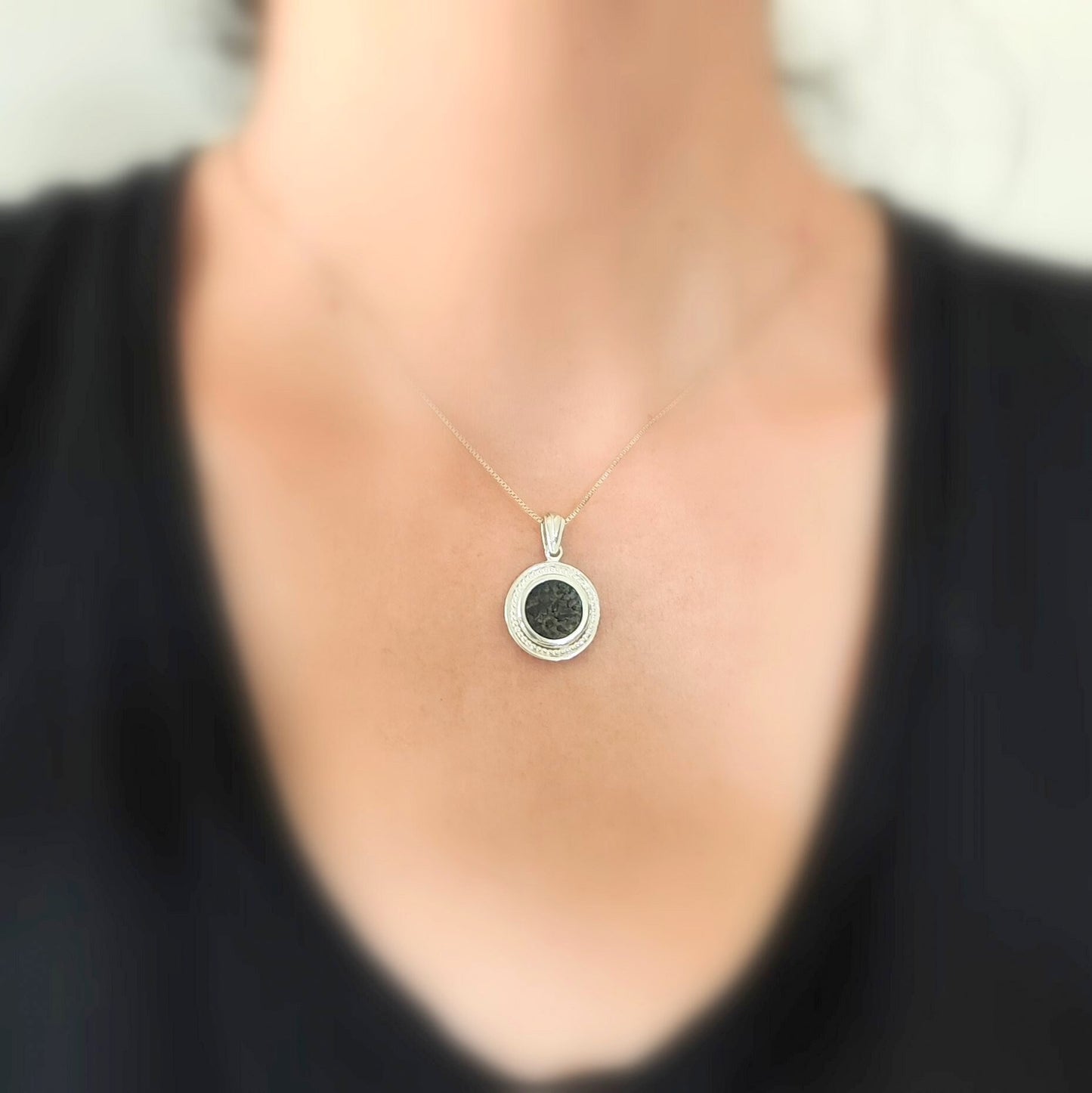 Authentic Ancient Pendant, Widow's Mite Pendant, Coin Necklace, Medallion Necklace, Vintage Coin Pendant, Christian Coin Gift, Widow Gift