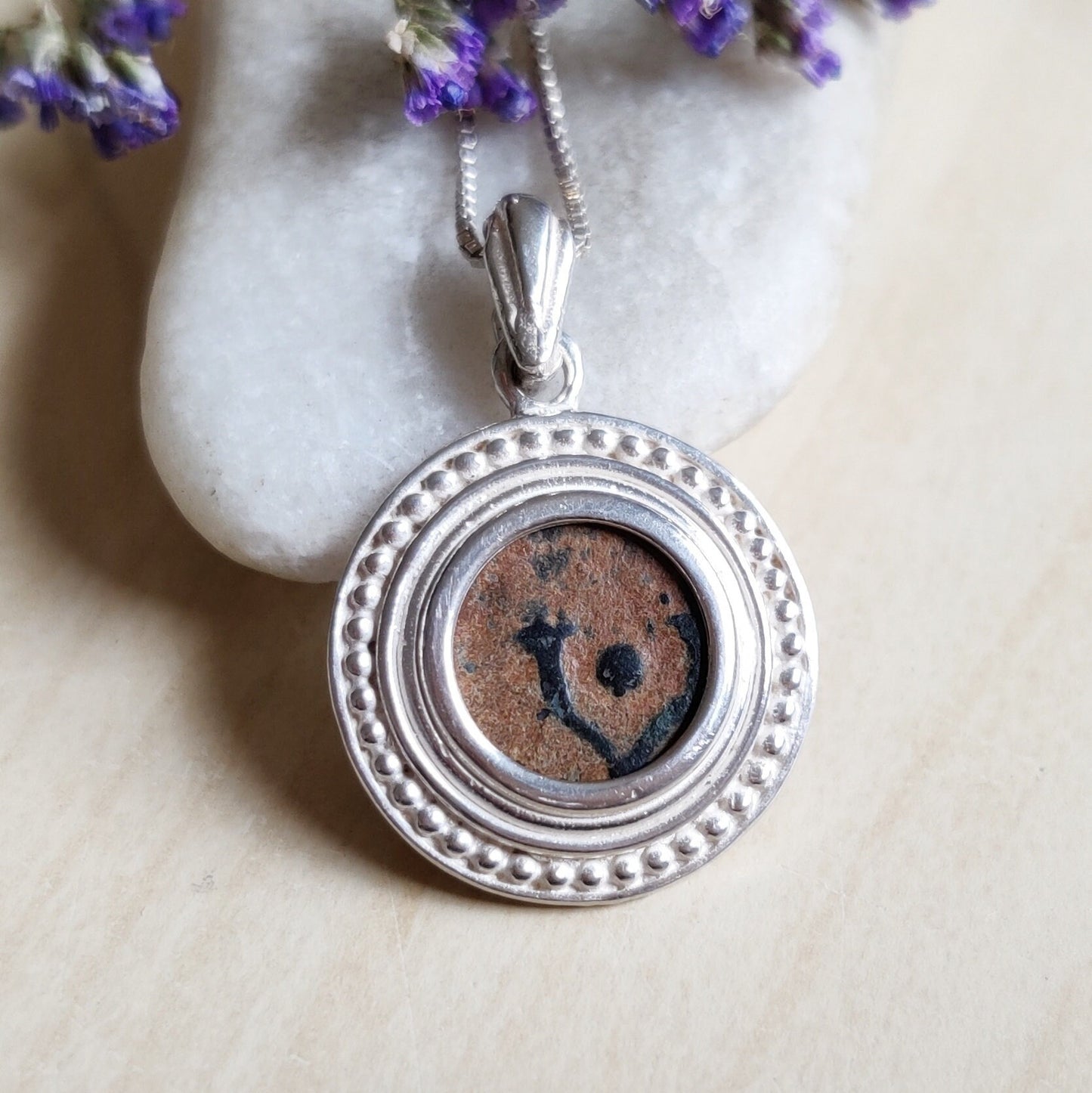 Widow's Mite Coin Pendant, Genuine Ancient Cornucopia Coin Necklace, Judean Silver Coin Pendant, Widow Mite Jewelry, Unisex Biblical Gift
