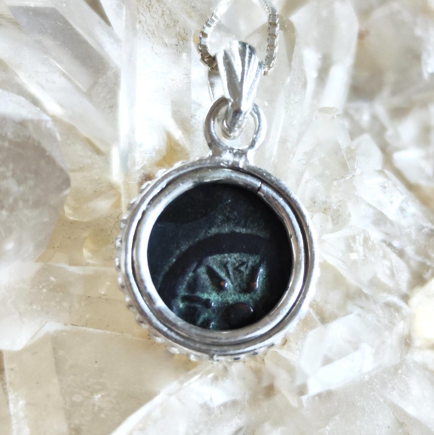 Widow's Mite Coin Pendant: Ancient Judea Bronze, Sterling Silver Charm Barr Designs